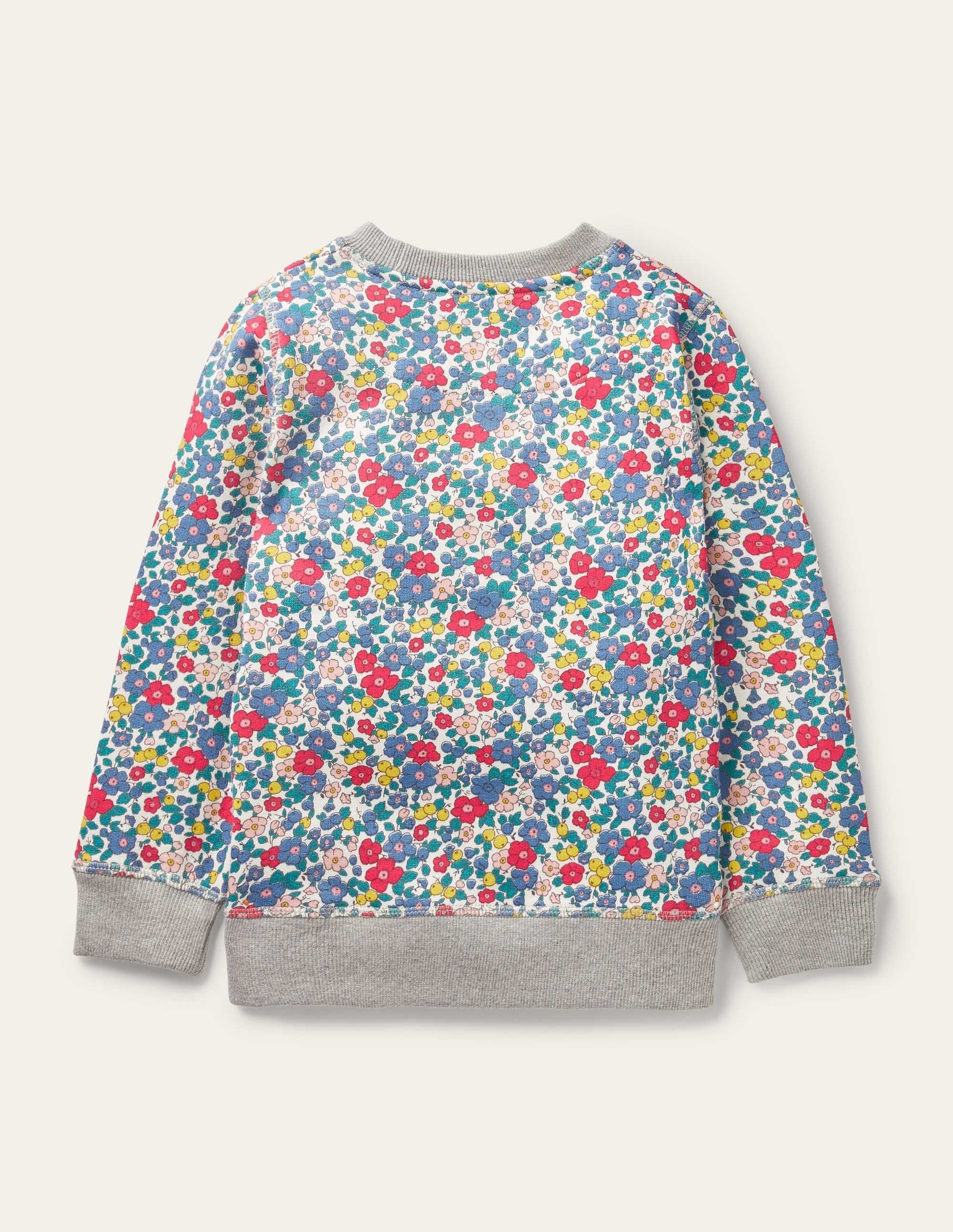 Cosy Appliqué Sweatshirt-Floral Blossom Guinea Pigs - Image 2