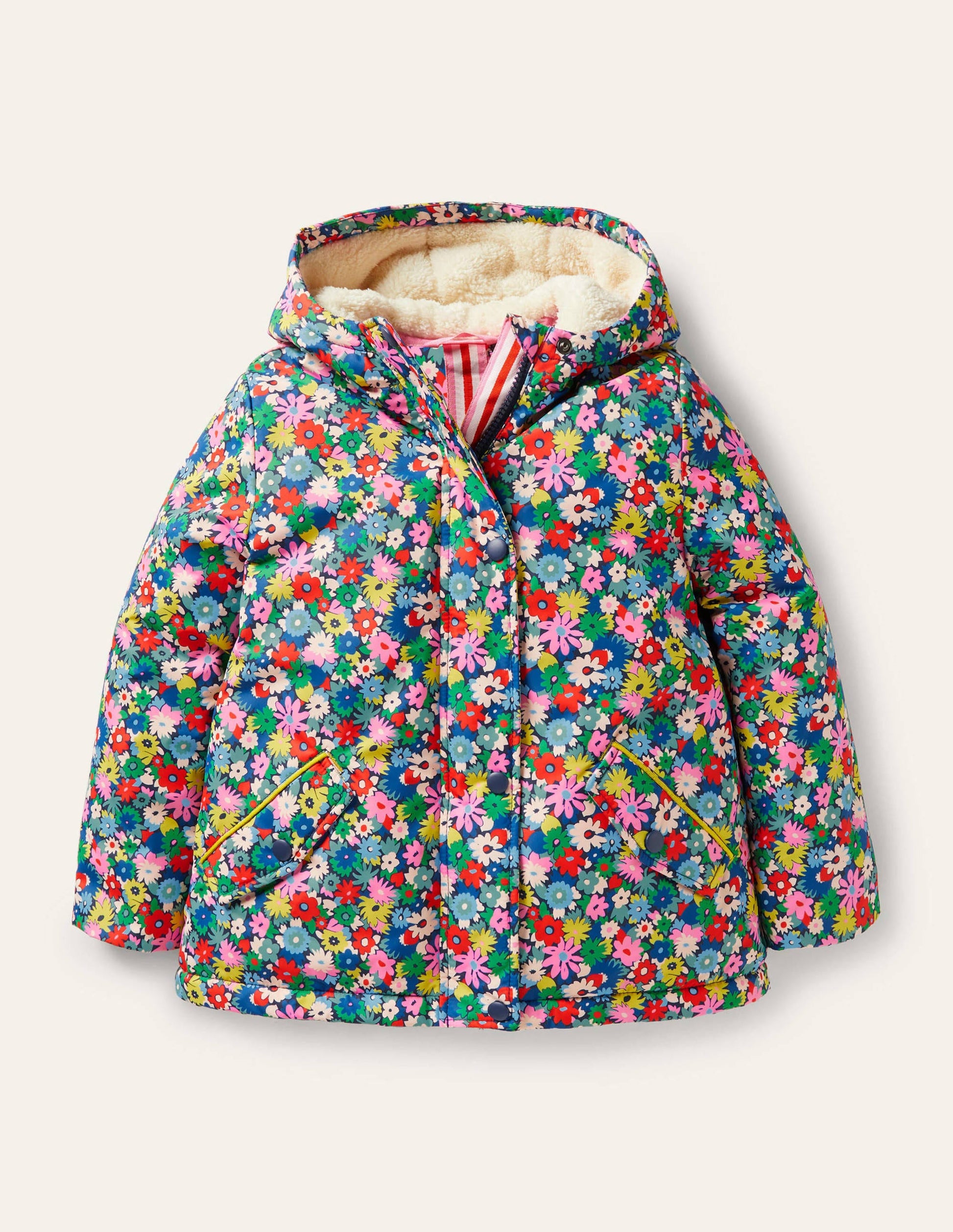 Sherpa Lined Anorak-Multi Paintbox Floral-1