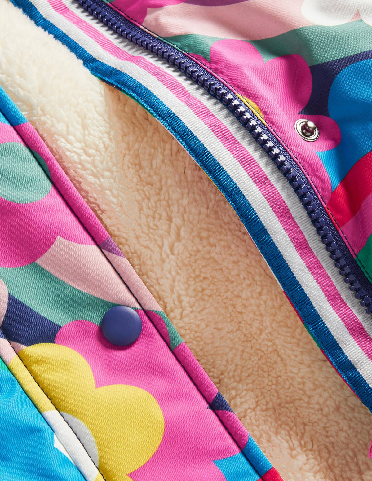 Sherpa Lined Anorak-Multi Happy Flower - Image 3