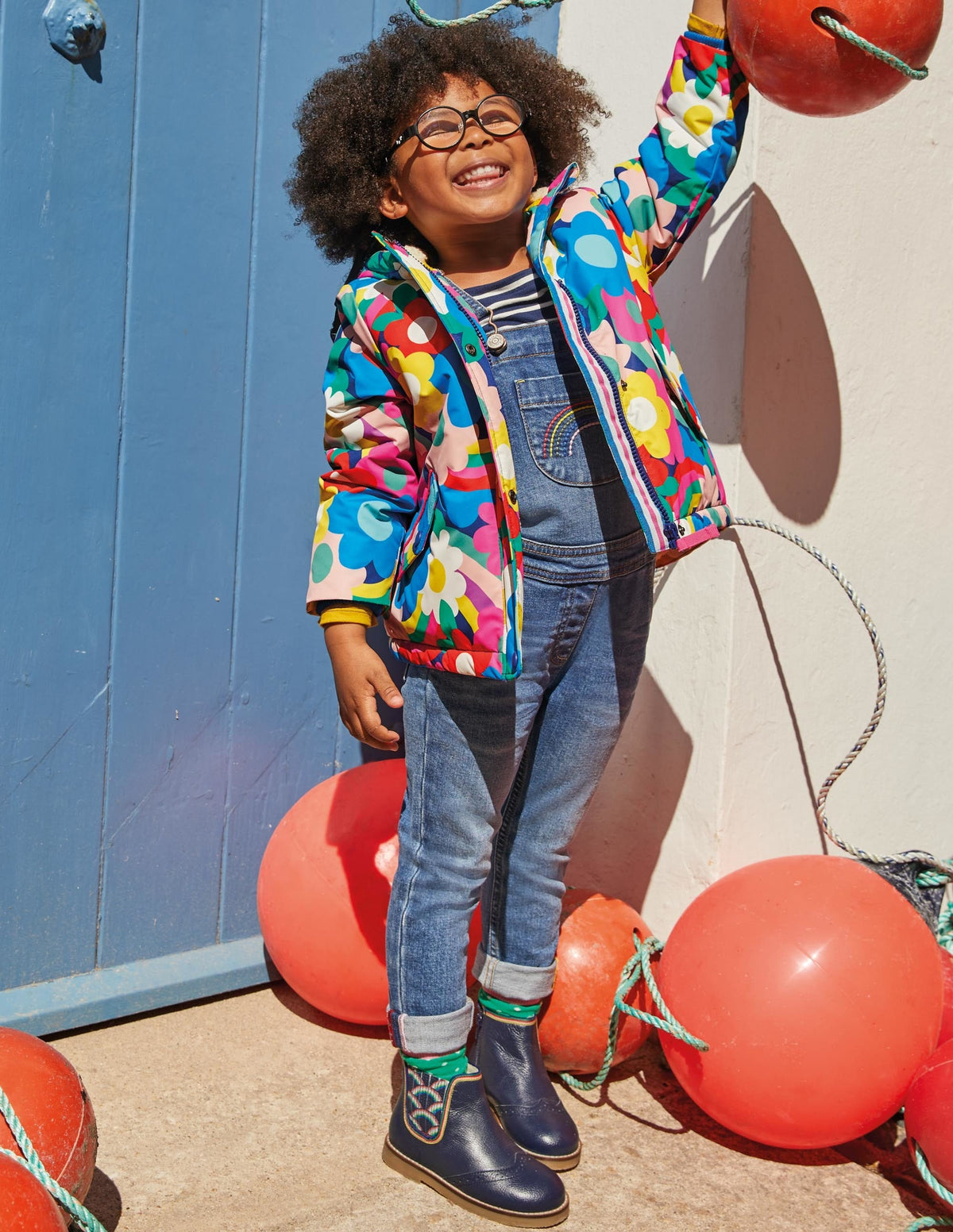 Sherpa Lined Anorak-Multi Happy Flower - Image 4