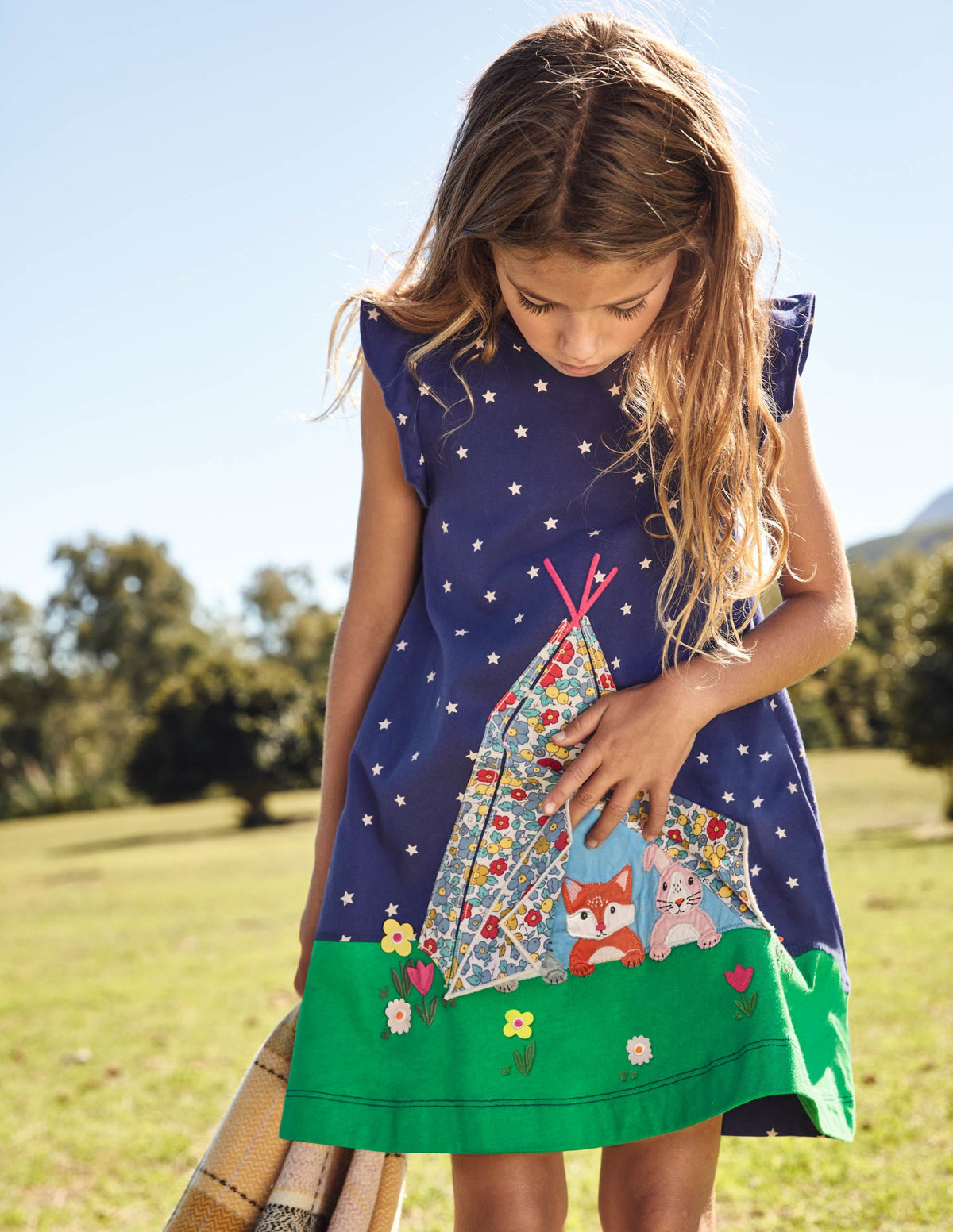 Lift The Flap Jersey Dress-Starboard Blue Tent - Image 4