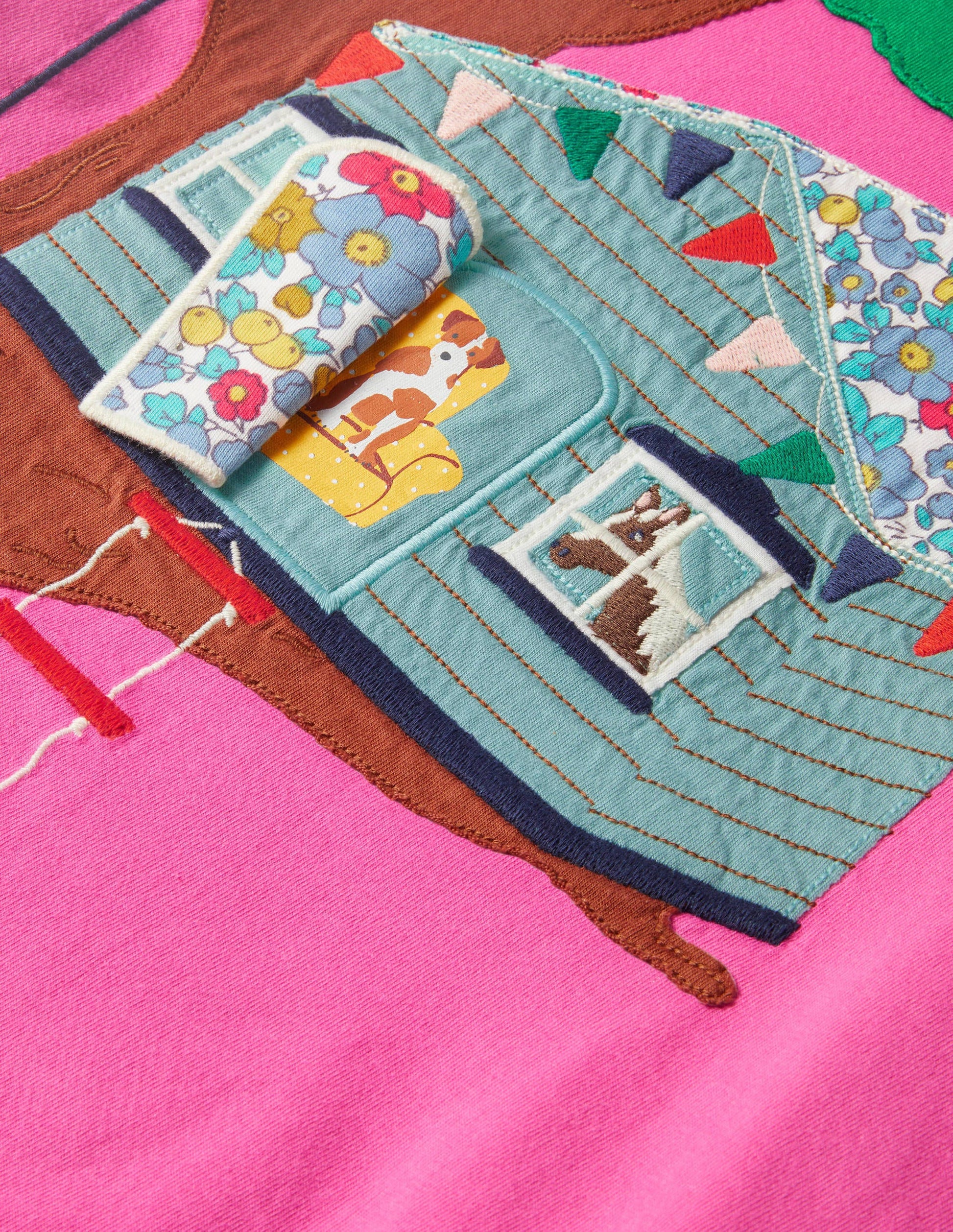 Lift The Flap Jersey Dress-Tickled Pink Tree House-3