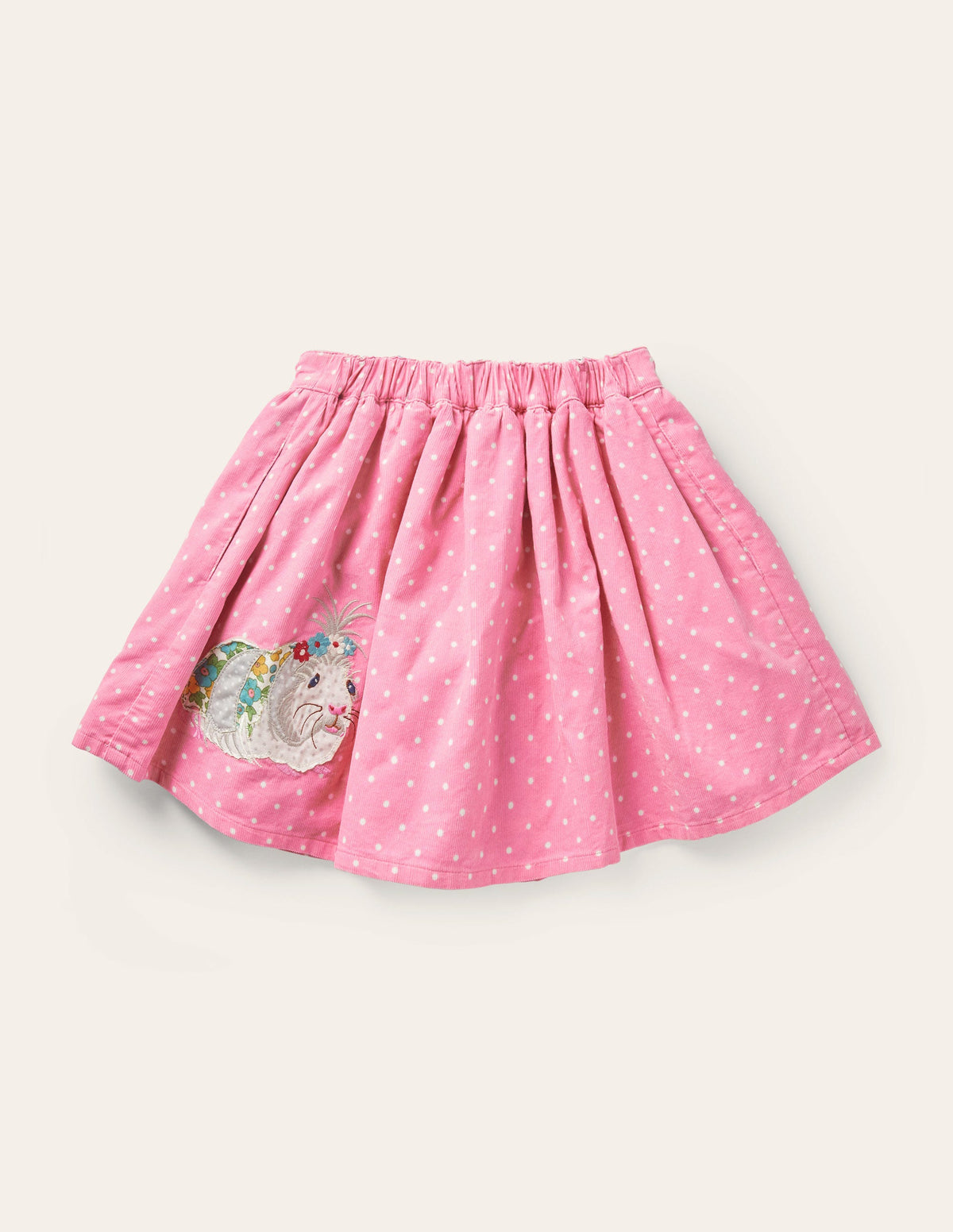 Cord Appliqué Skirt-Formica Pink Guinea Pigs - Image 2
