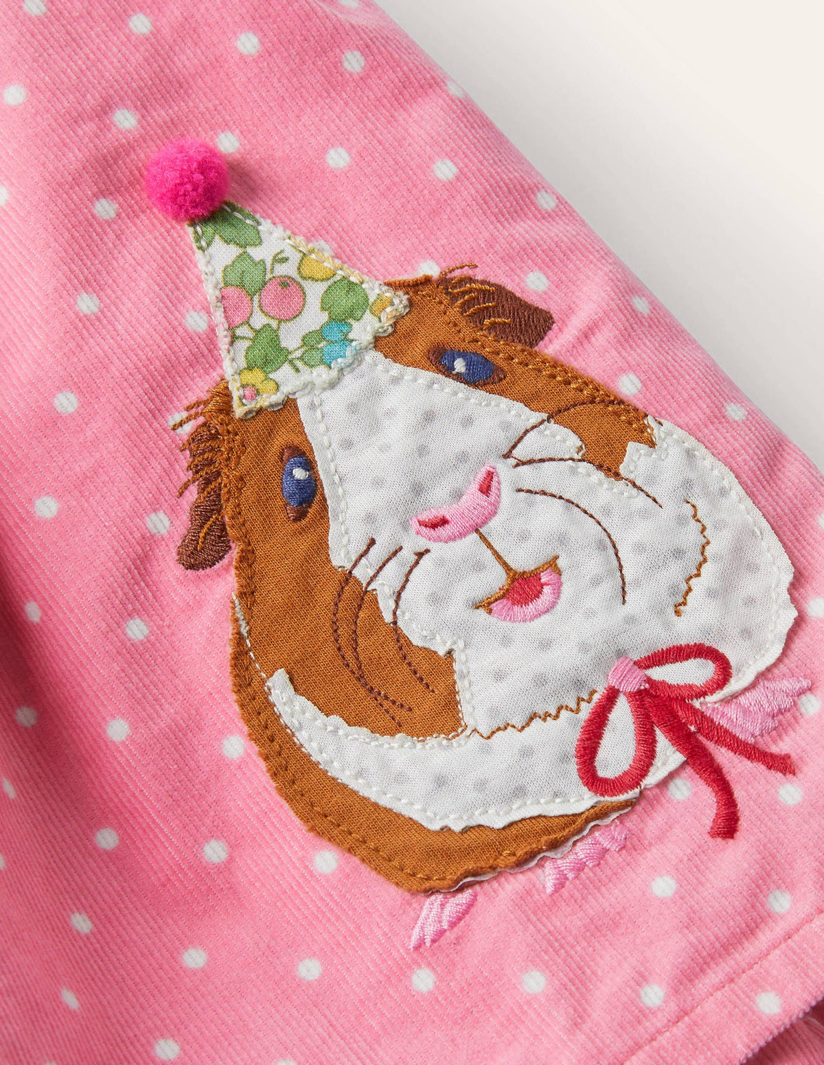 Cord Appliqué Skirt-Formica Pink Guinea Pigs - Image 3