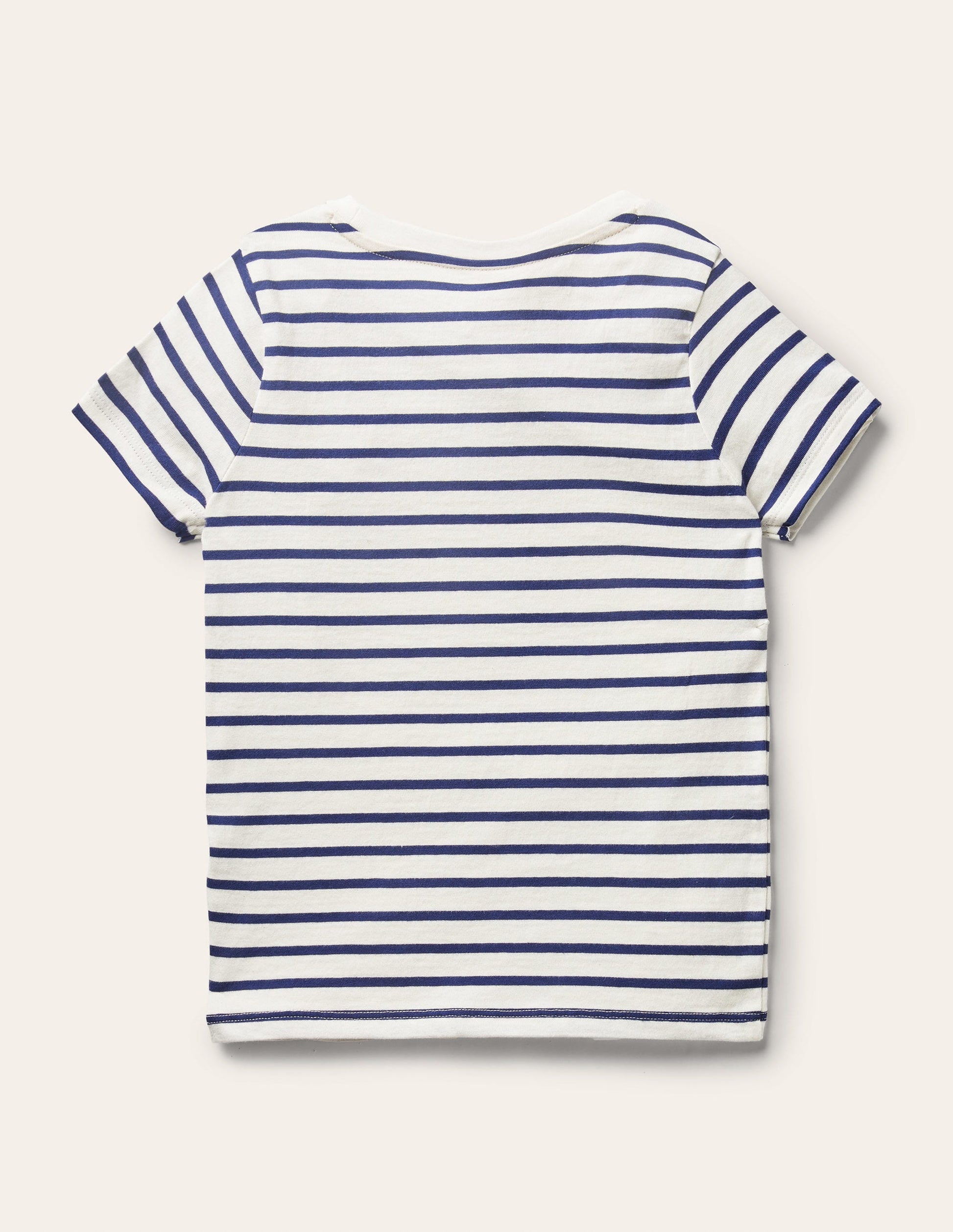 Short-sleeve Appliqué T-shirt-Ivory/ Starboard Blue Fruit-2