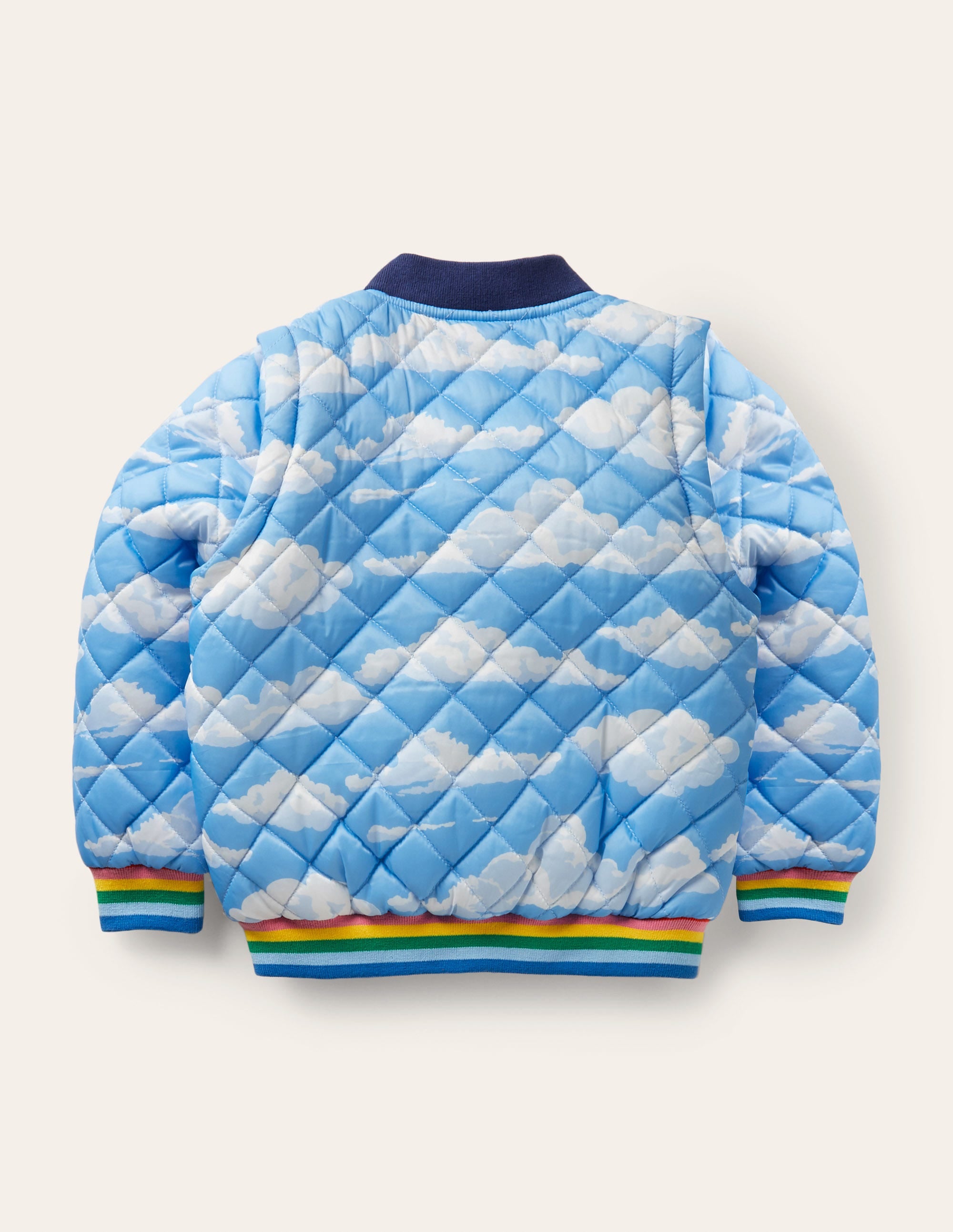 Cloud Bomber Jacket-Surfboard Blue Clouds - Image 2