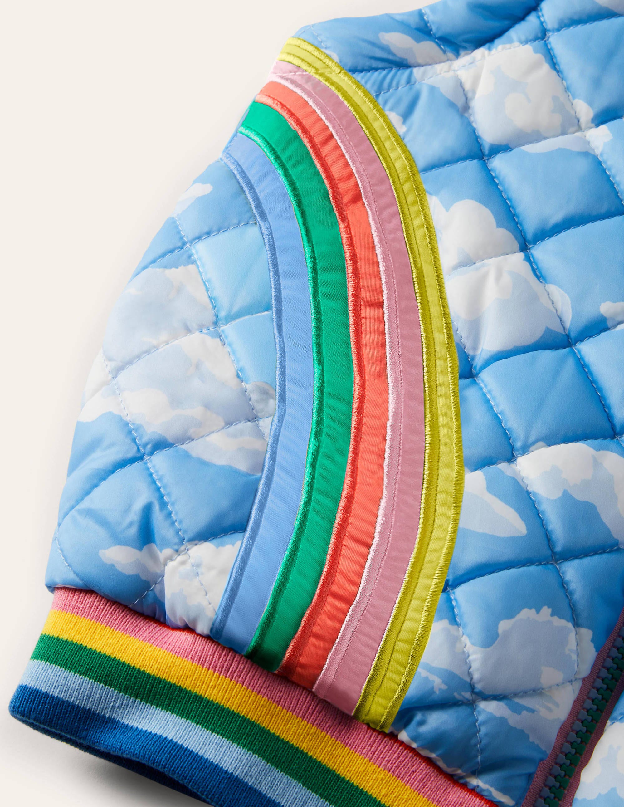 Cloud Bomber Jacket-Surfboard Blue Clouds - Image 3