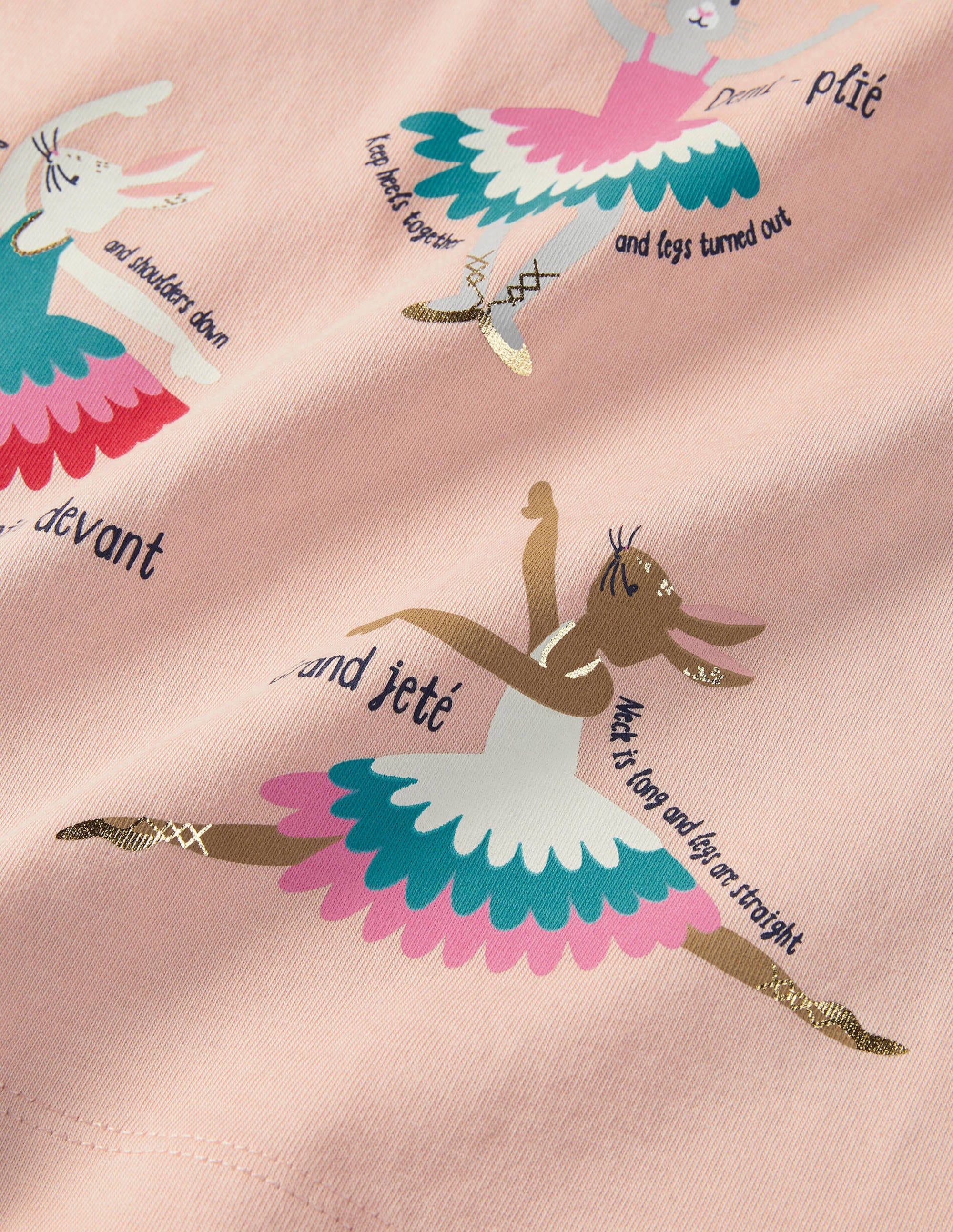 Fun Facts T-shirt-Provence Dusty Pink Ballerinas - Image 3
