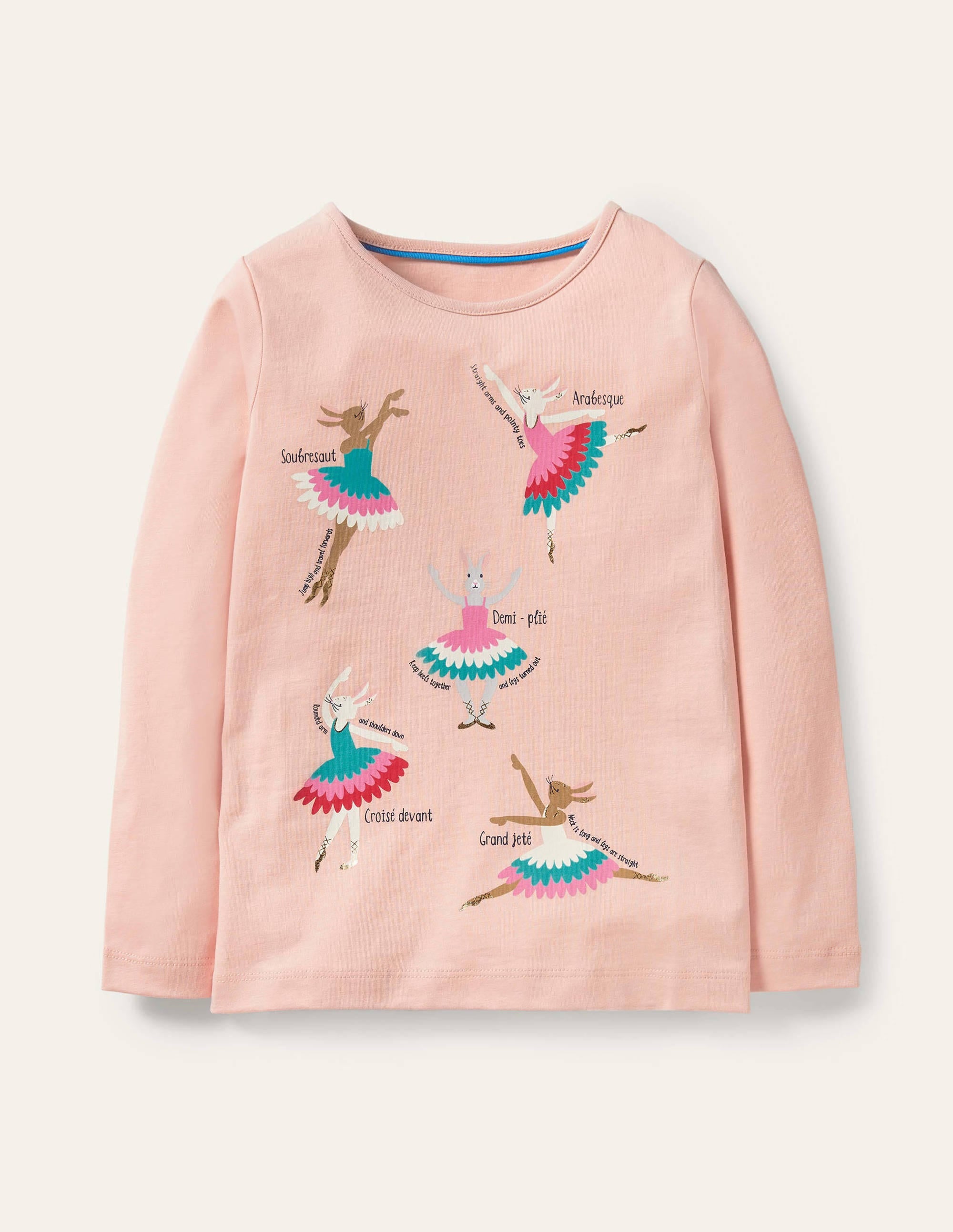 Fun Facts T-shirt-Provence Dusty Pink Ballerinas - Image 1