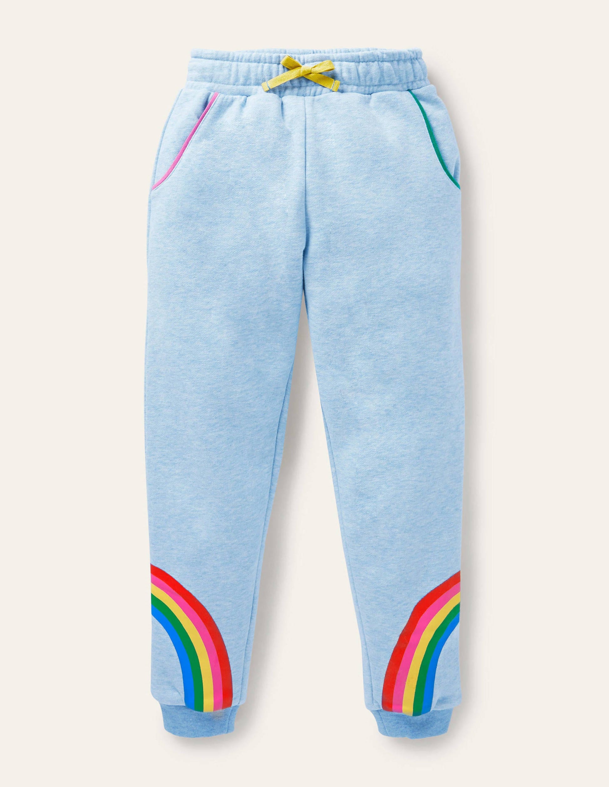 Cosy Appliqué Joggers-Light Blue Marl Rainbow-1