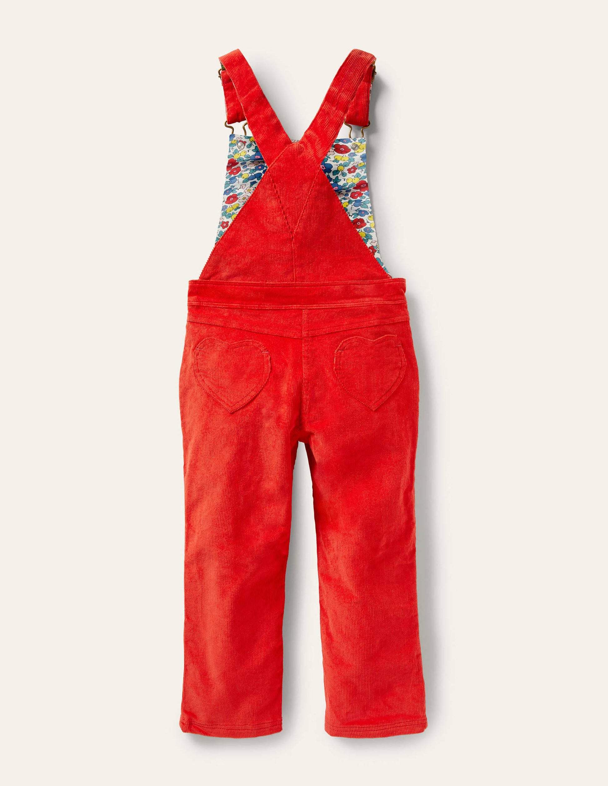 Heart Wide Leg Overalls-Rosehip Red Cord-2