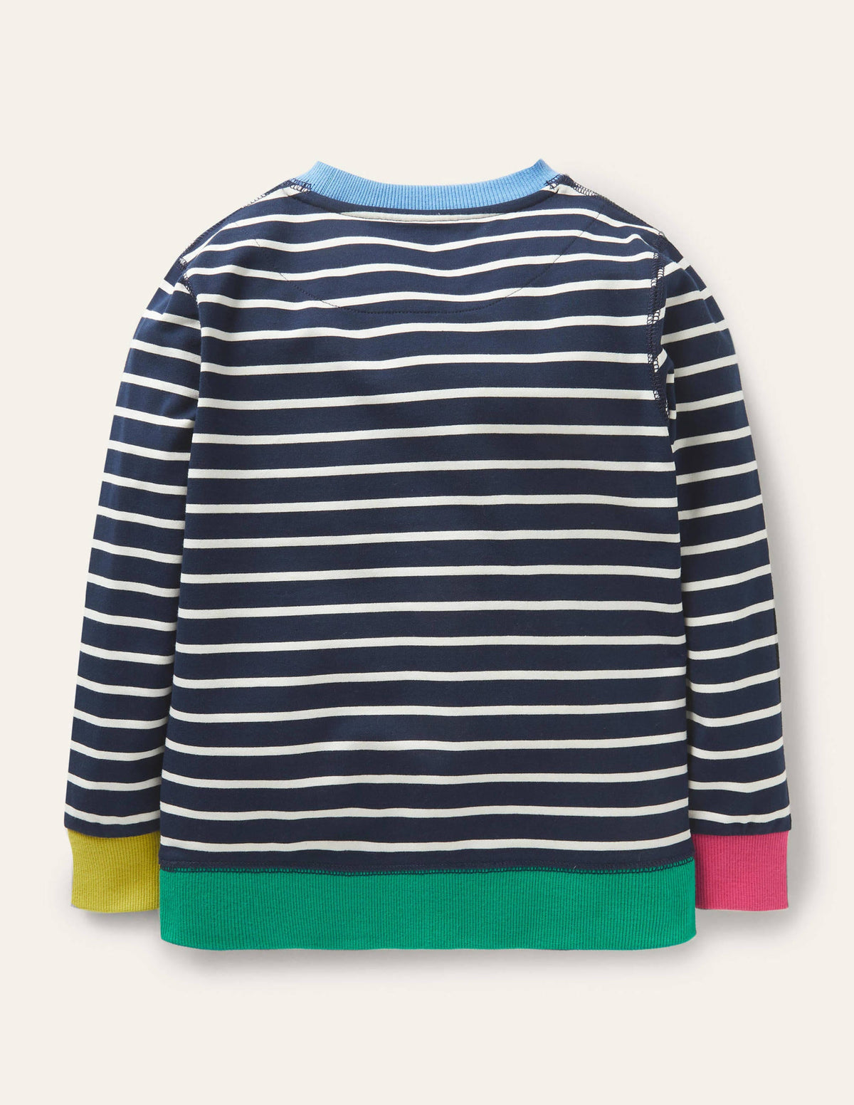 Stripy Badges Sweatshirt-Starboard Blue/Ivory-2