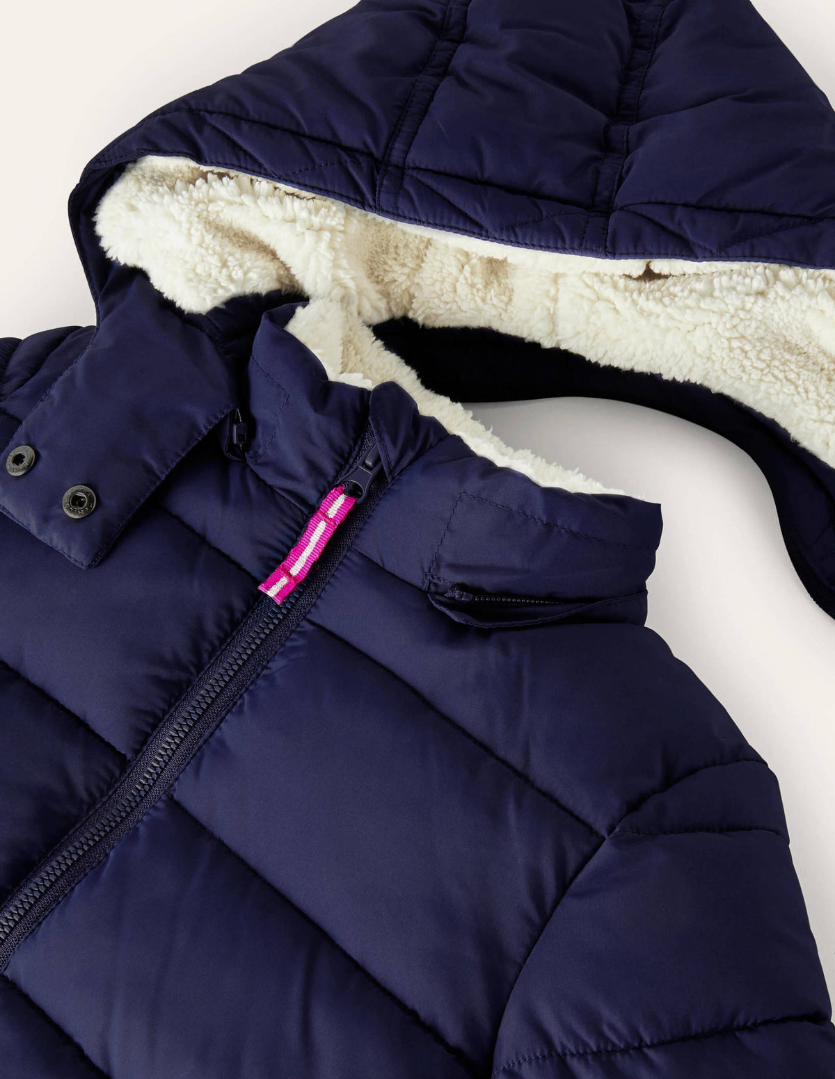 Cosy Padded Jacket-College Navy - Image 3