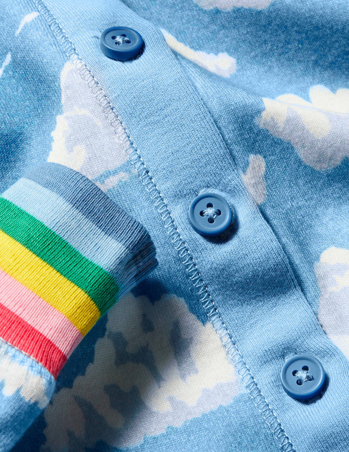Snug All-in-one Pajamas-Surfboard Blue Clouds-3