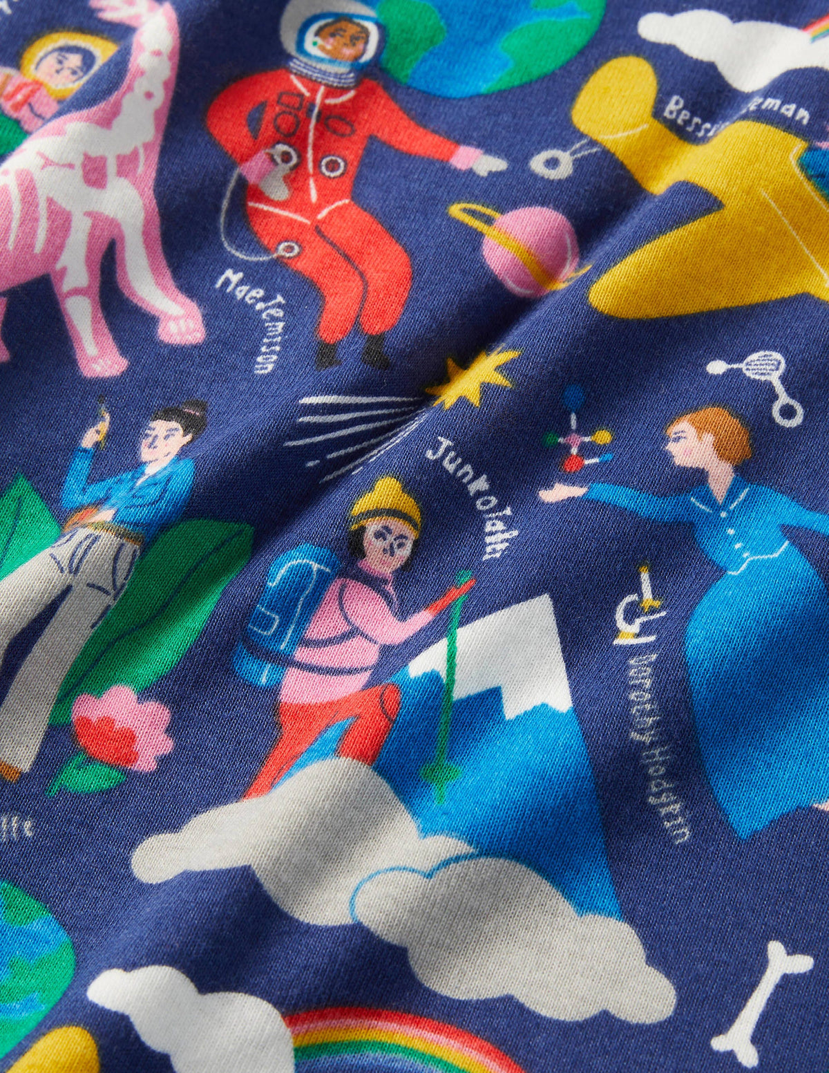 Snug Long John Pajamas-Starboard Blue When I Grow Up - Image 3