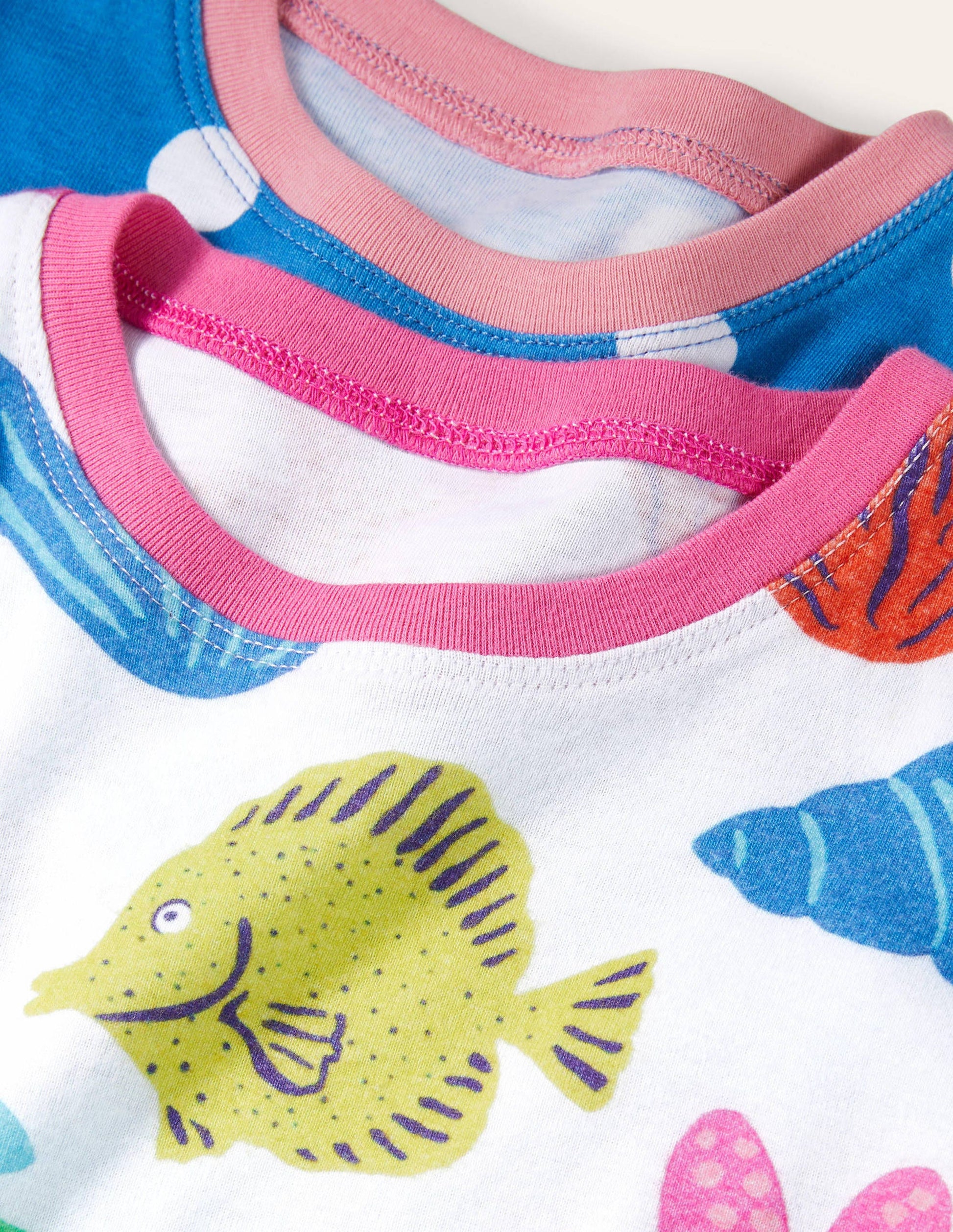 Twin Pack Snug Short Pajamas-Multi Giant Fish Friends-3