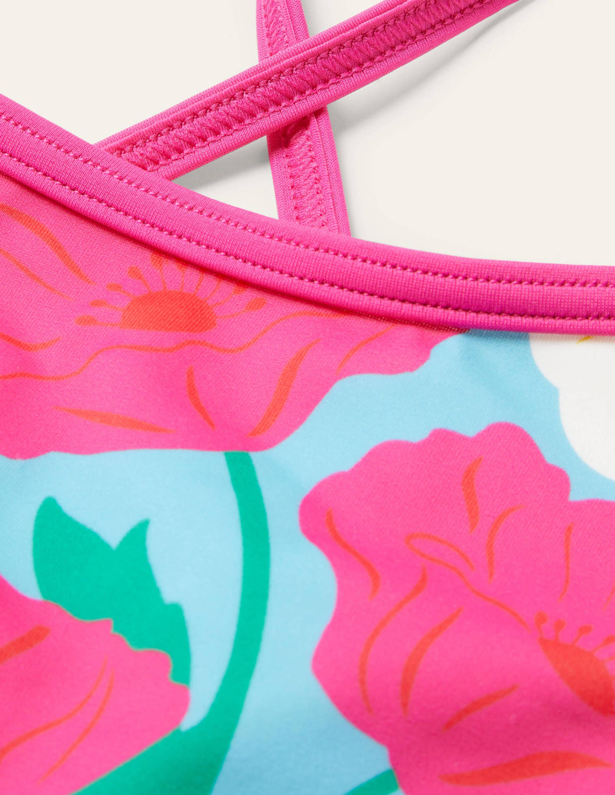 Patterned Bikini Top-Aqua Fabulous Floral-3