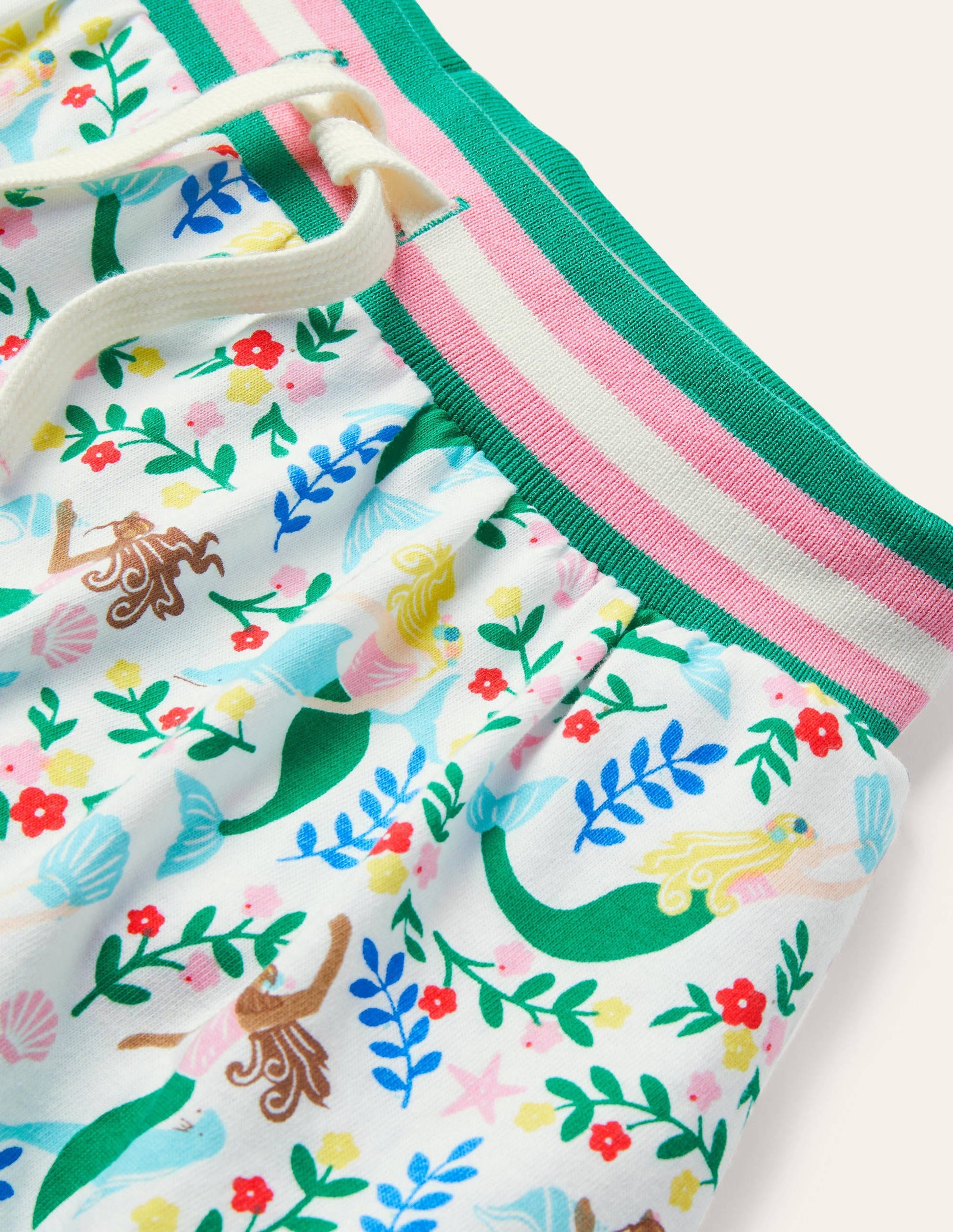 Jersey Skort-Ivory Mermaid Garden-3