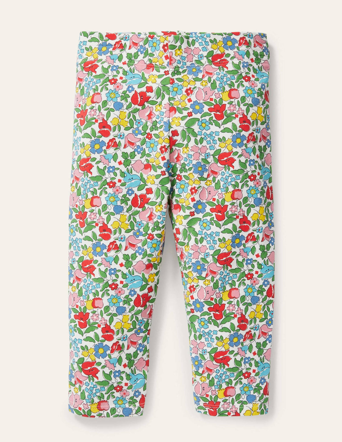 Fun Cropped Leggings-Multi Vintage Ditsy Floral-1