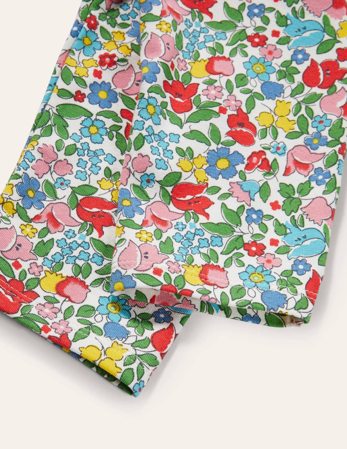 Fun Cropped Leggings-Multi Vintage Ditsy Floral - Image 3
