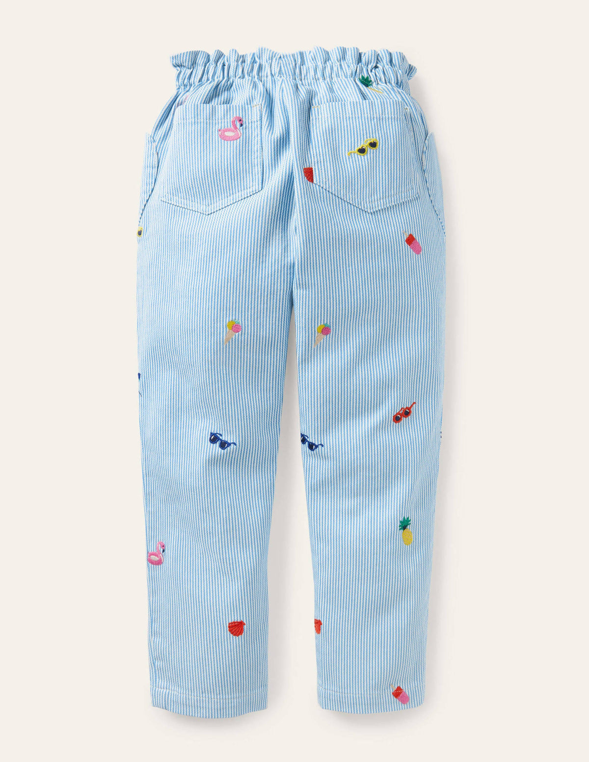 Pull-on Pants-Multi Holiday Embroidery - Image 2
