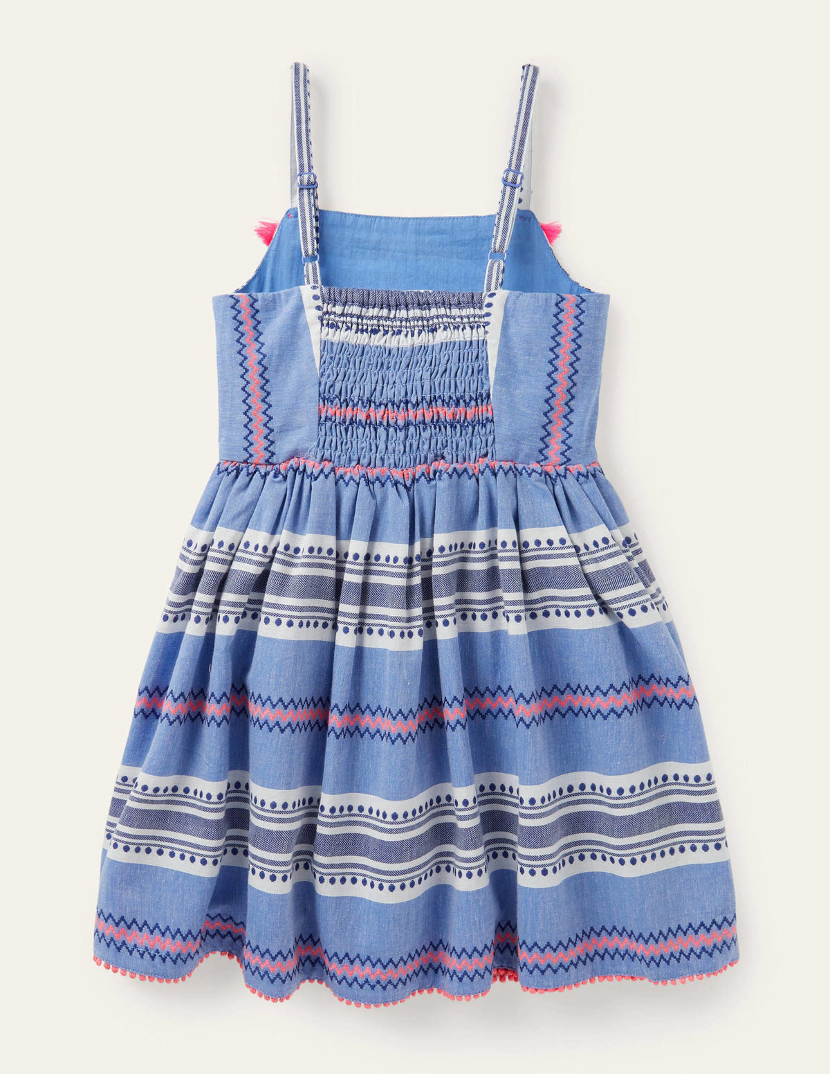 Stripe Tassel Sun Dress-Starboard Blue/Pink Sunset - Image 2