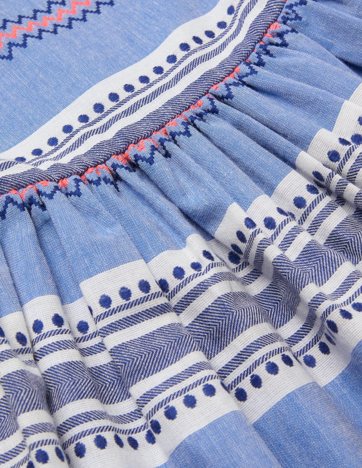 Stripe Tassel Sun Dress-Starboard Blue/Pink Sunset - Image 3