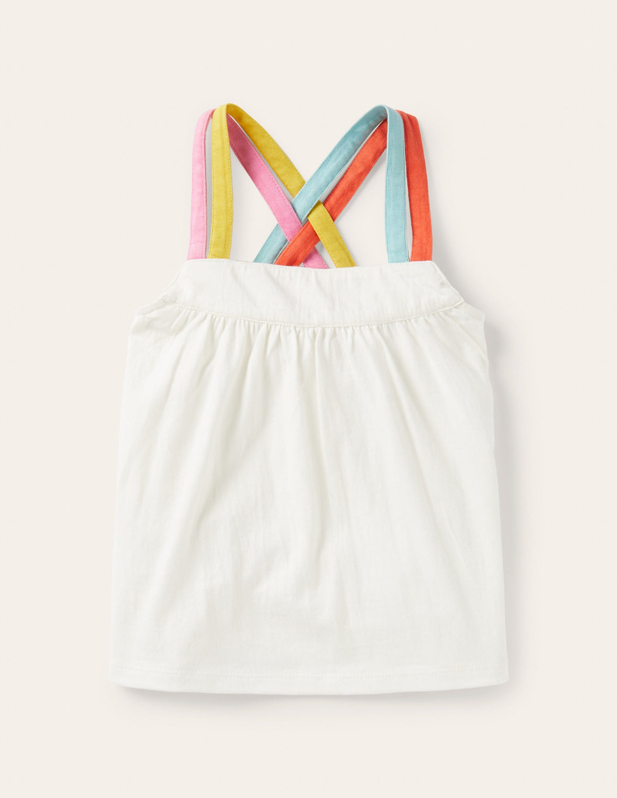 Rainbow Strap Tank-Ivory-1