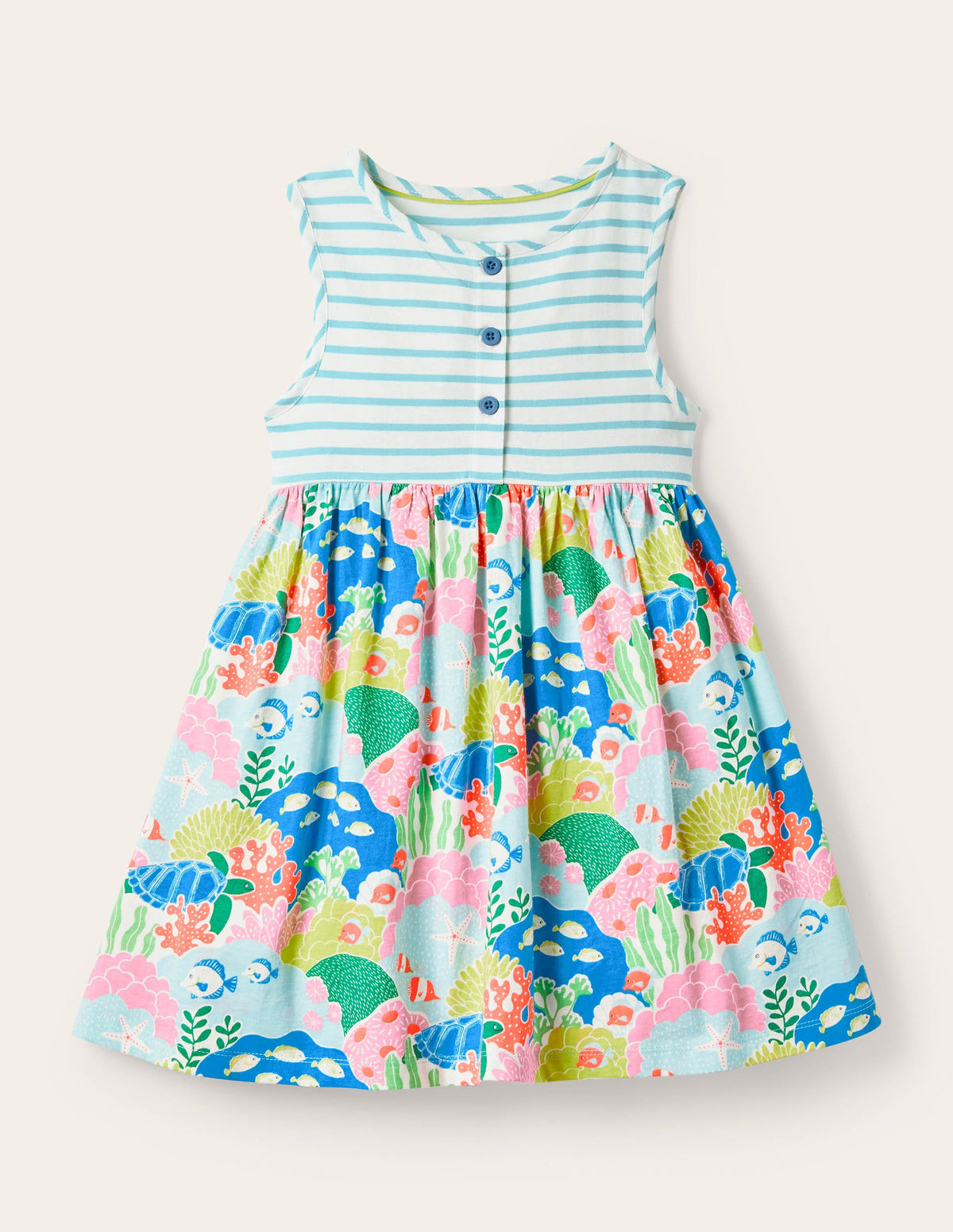Hotchpotch Jersey Dress-Multi Coral Reef-1