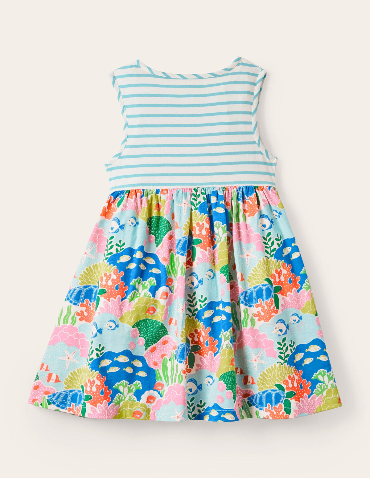 Hotchpotch Jersey Dress-Multi Coral Reef - Image 2