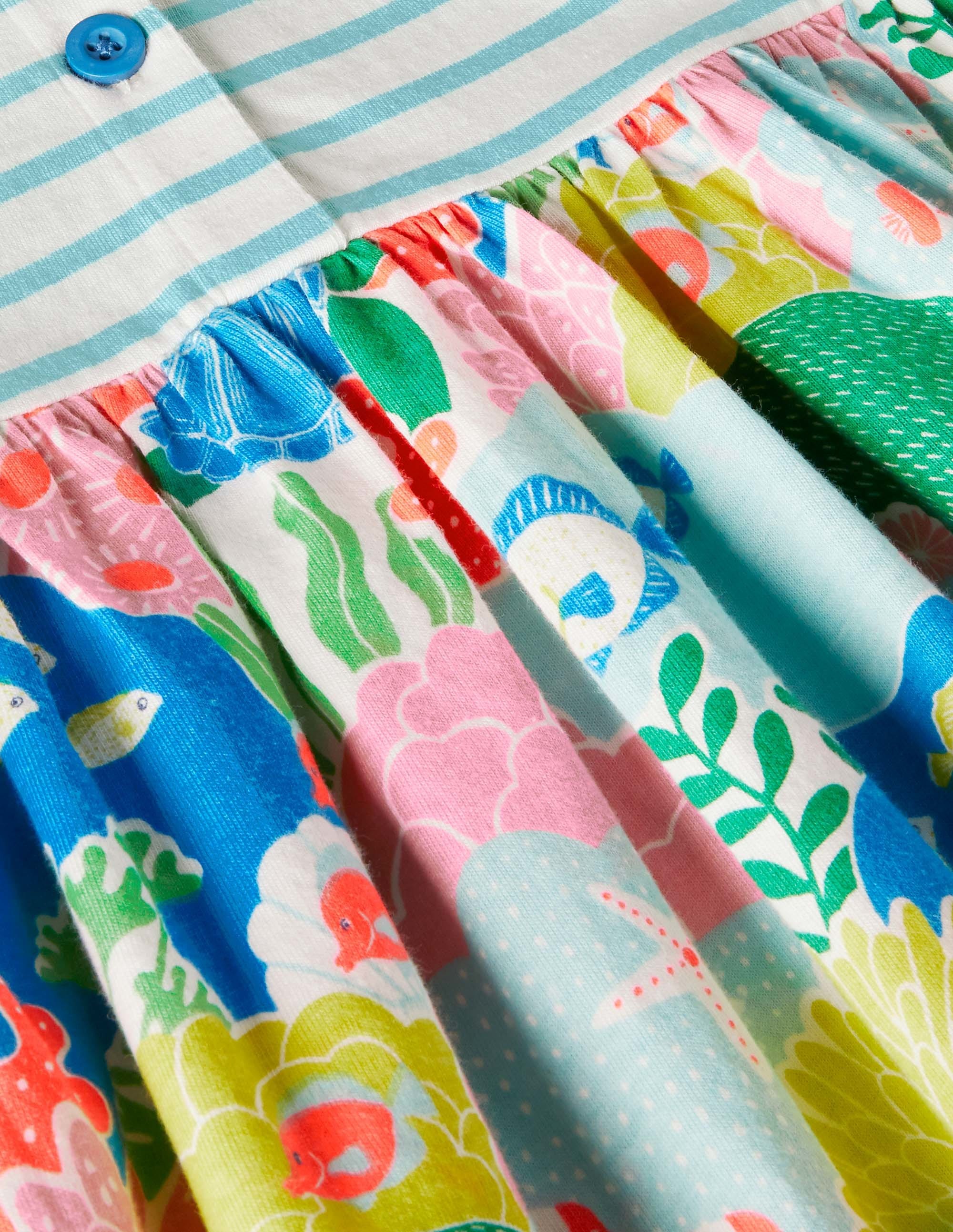 Hotchpotch Jersey Dress-Multi Coral Reef - Image 3