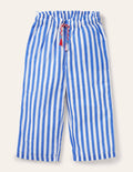 Printed Woven culottes-Elizabethan Blue/ White
