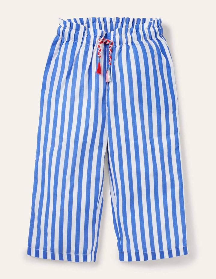 Printed Woven culottes-Elizabethan Blue/ White