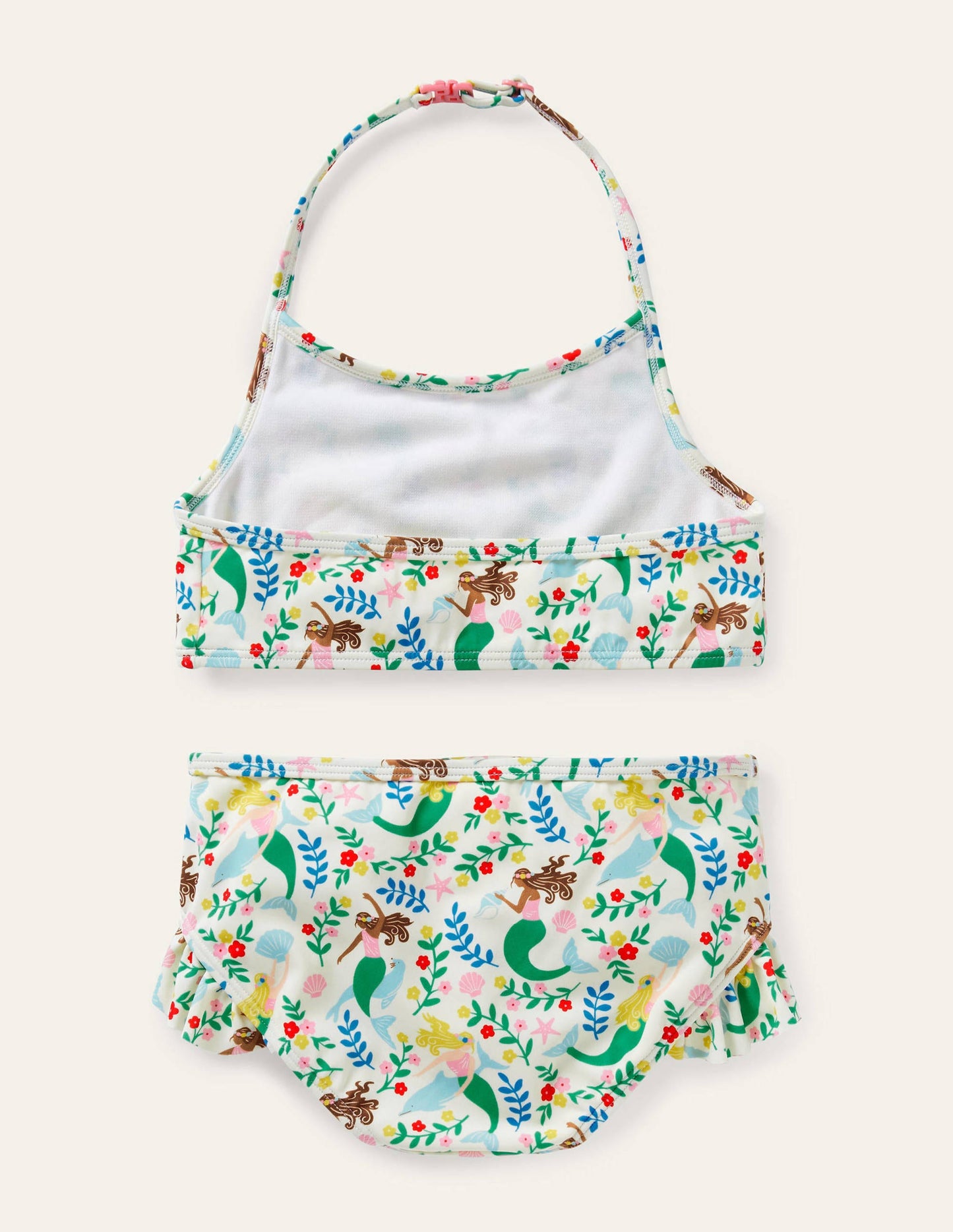 Halterneck Bikini-Ivory Mermaid Garden