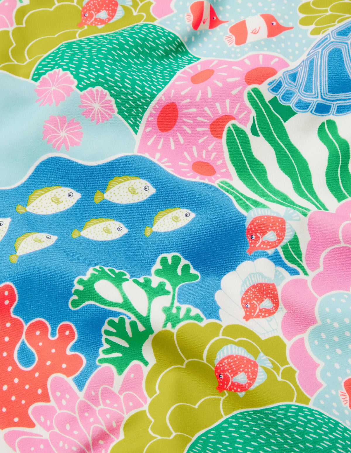Cross-back Printed Swimsuit-Multi Coral Reef - Image 3