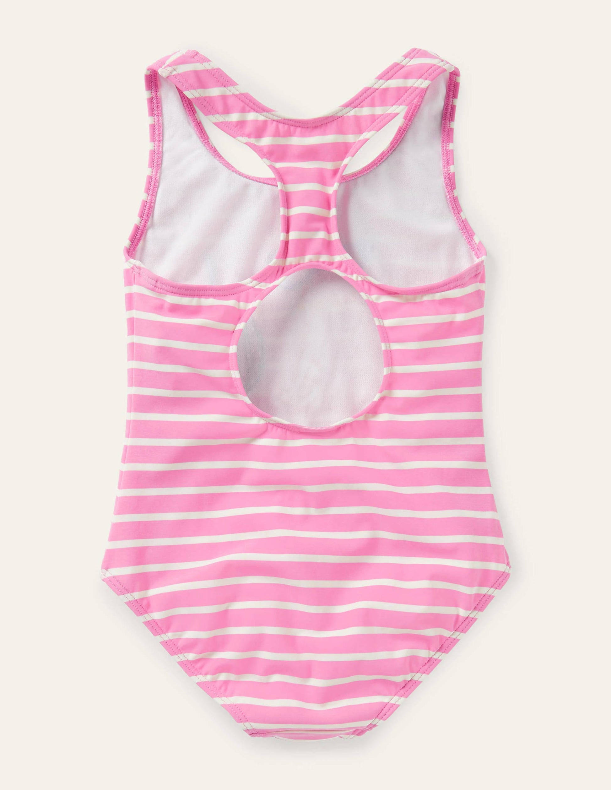Racerback Logo Swimsuit-Plum Blossom Pink/ Ivory Cat-2
