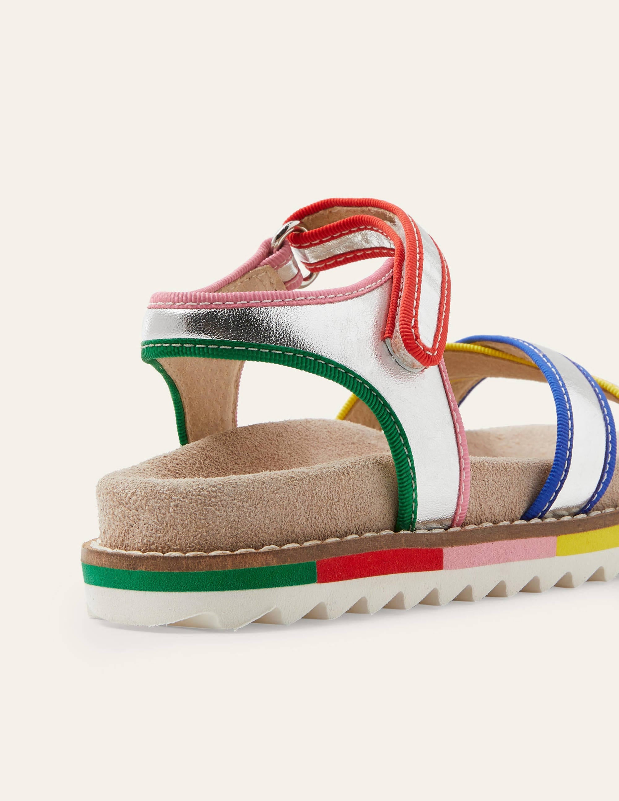 Metallic Rainbow Sandals-Silver Metallic - Image 2