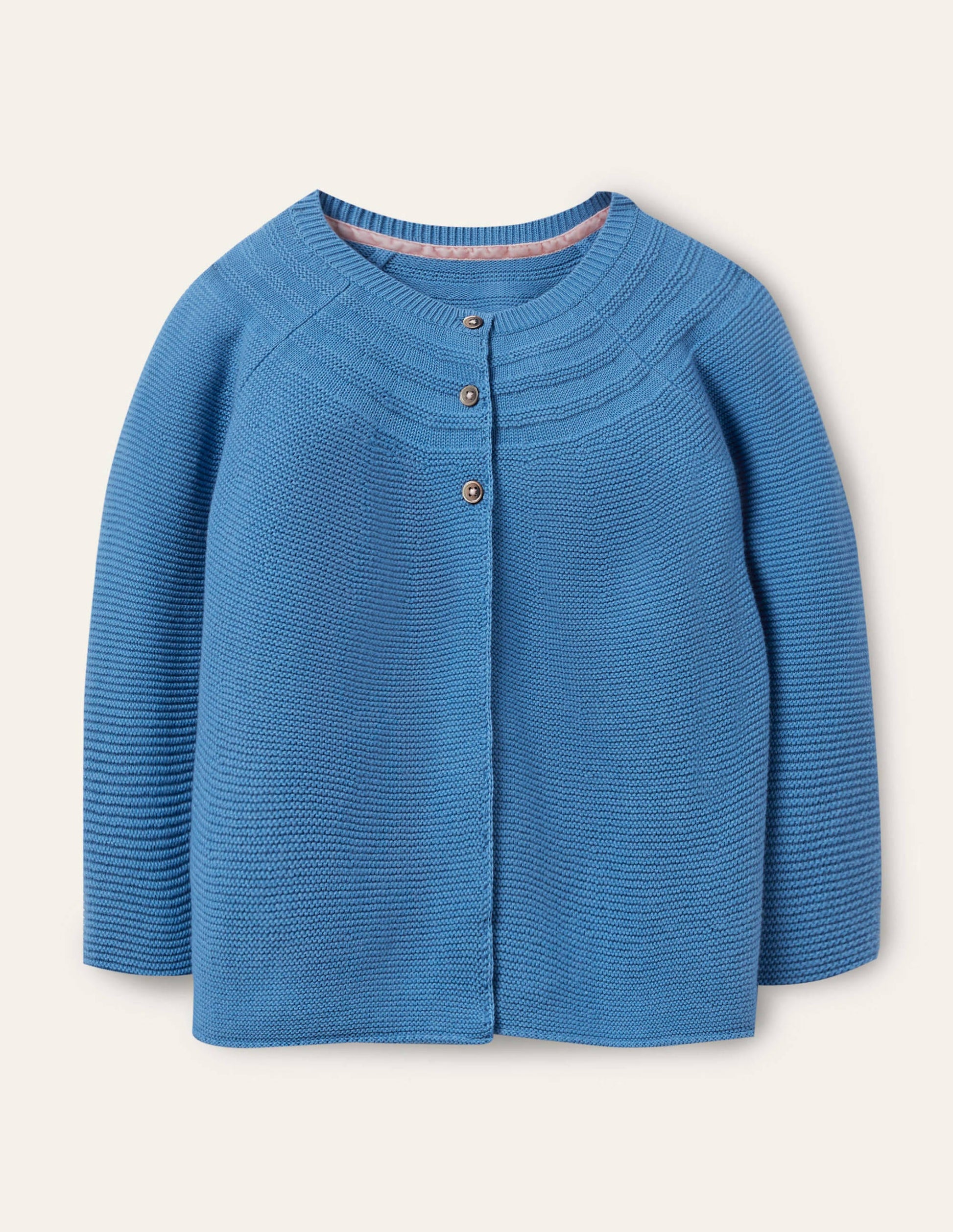 Cotton Cashmere Mix Cardigan-Elizabethan Blue-1