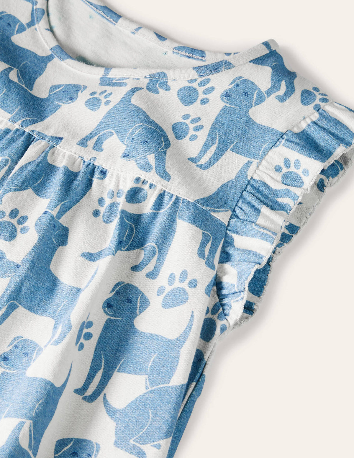 Printed Nightgown-Blue Playful Pups - Image 3