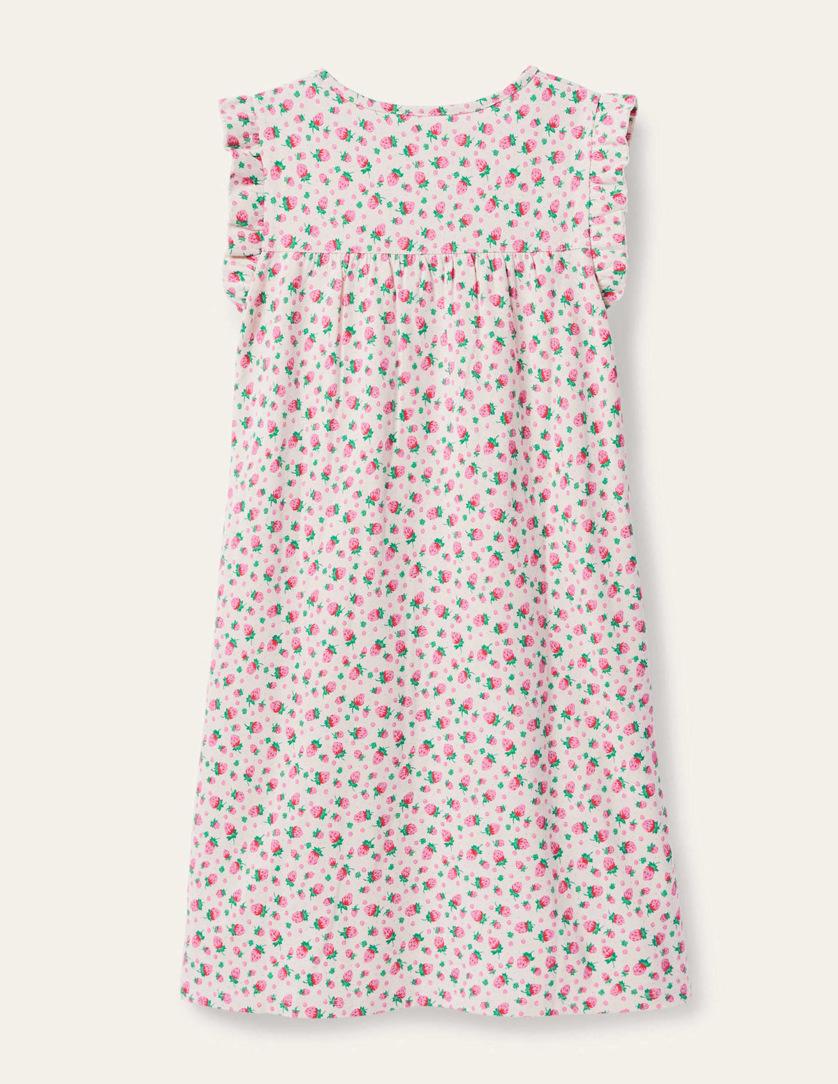 Printed Nightgown-Ivory Vintage Strawberries-2