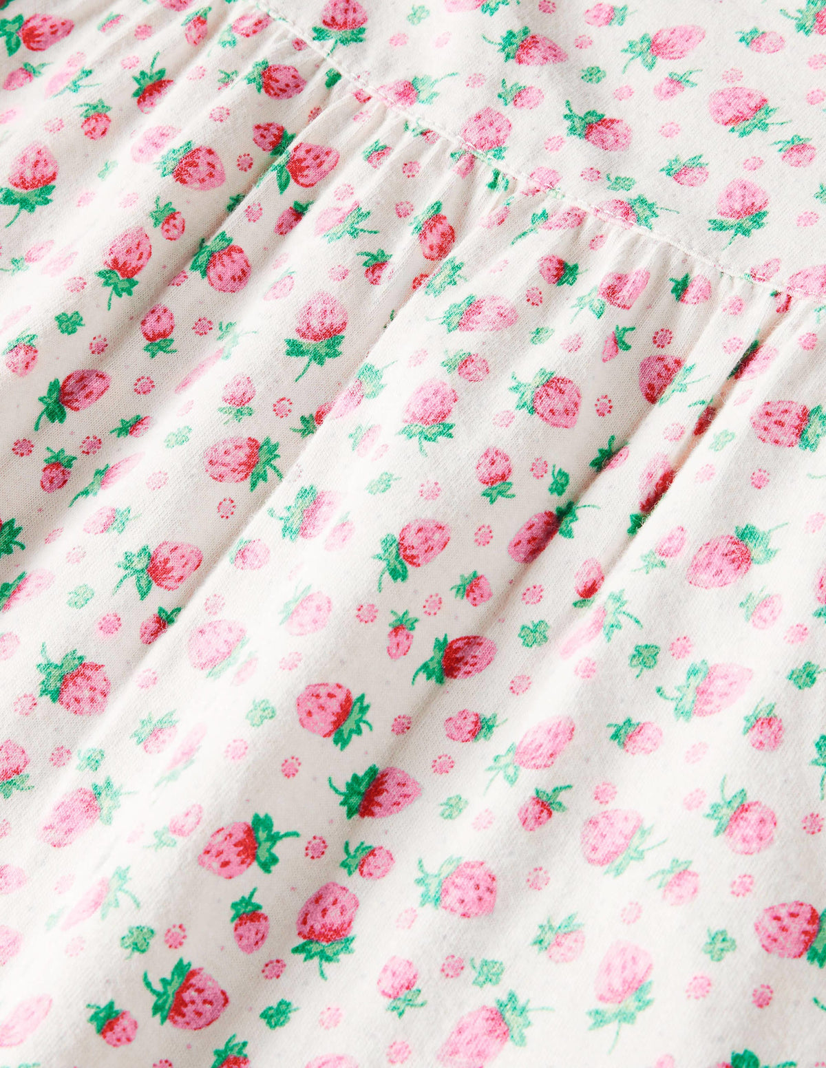 Printed Nightgown-Ivory Vintage Strawberries - Image 3