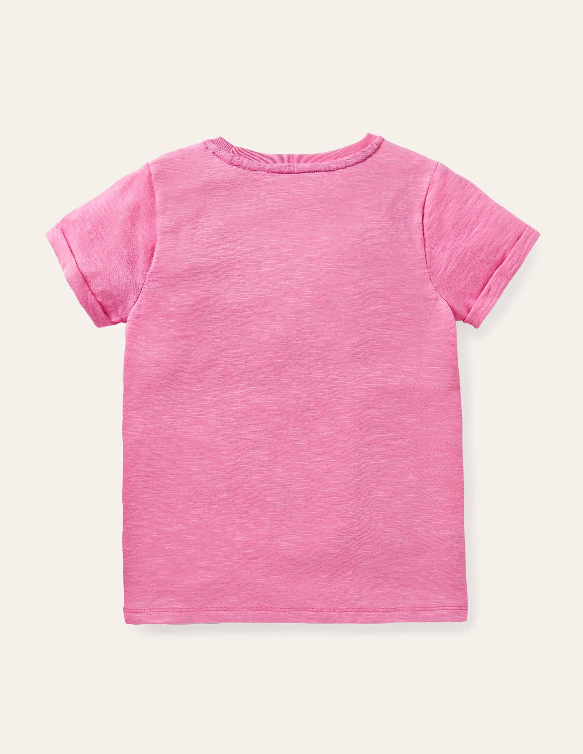 Star Pocket Slub T-shirt-Plum Blossom Pink - Image 2