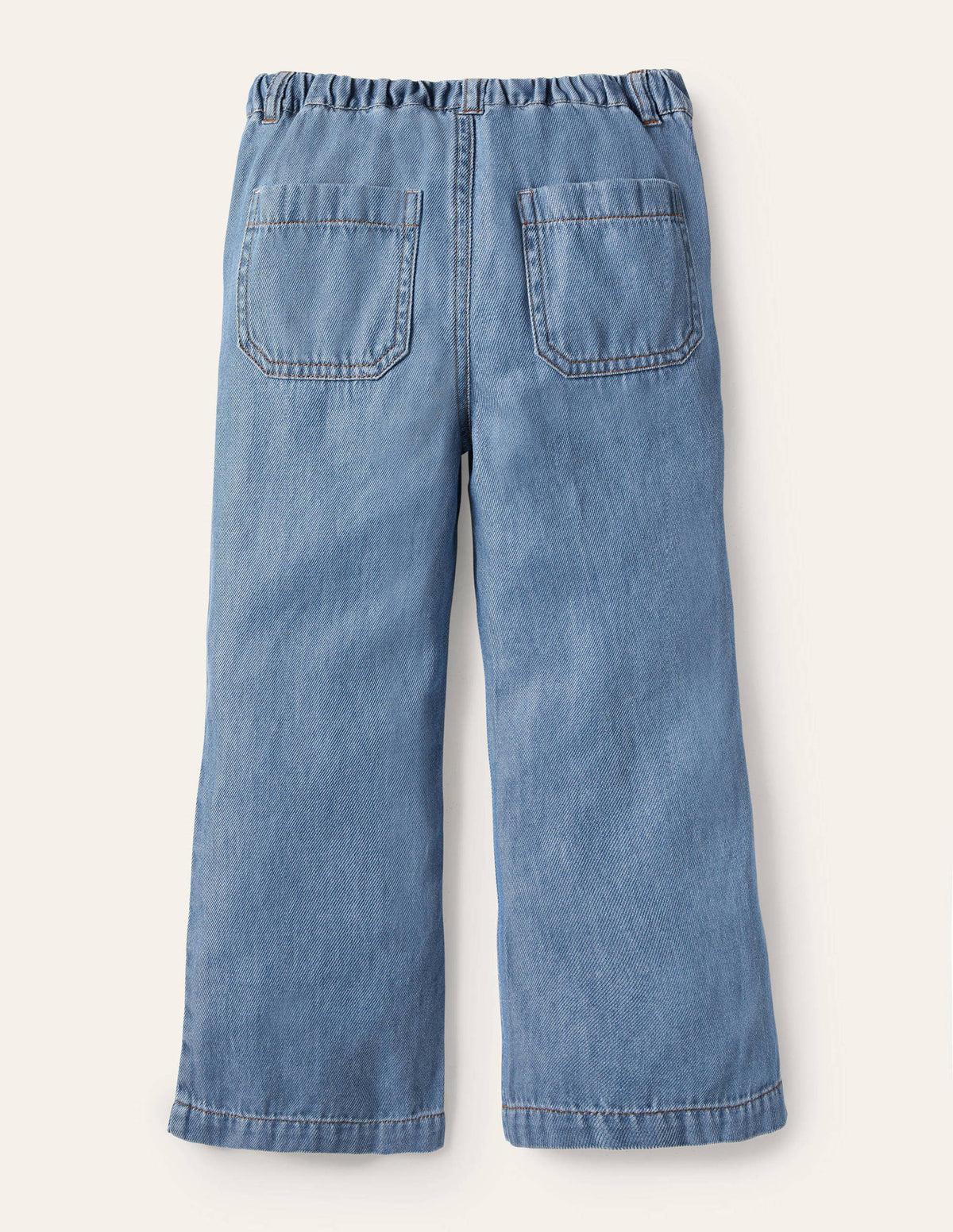 Straight Leg Button Jeans-Light Vintage Denim - Image 2