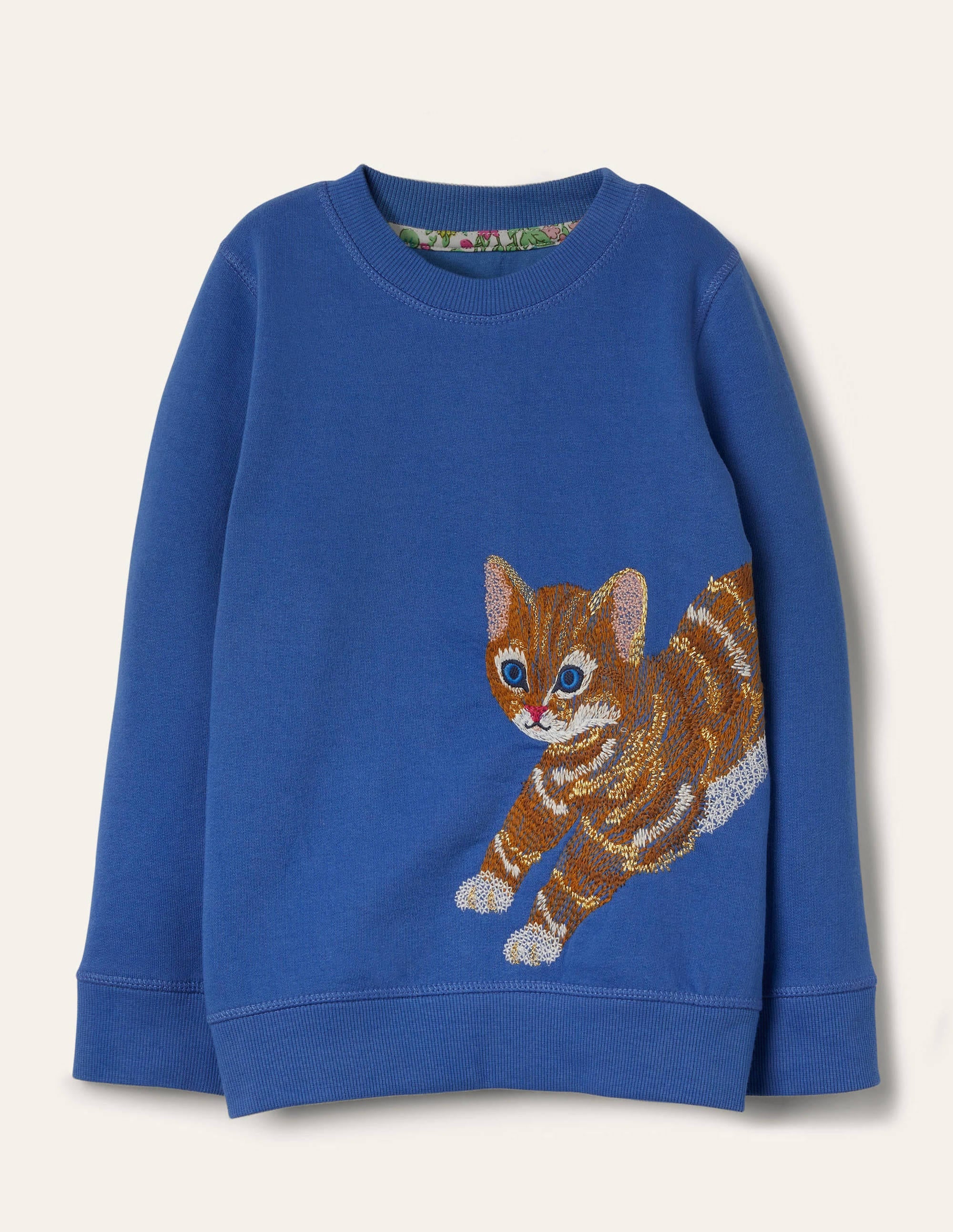 Superstitch Sweatshirt-Elizabethan Blue Kitten - Image 1