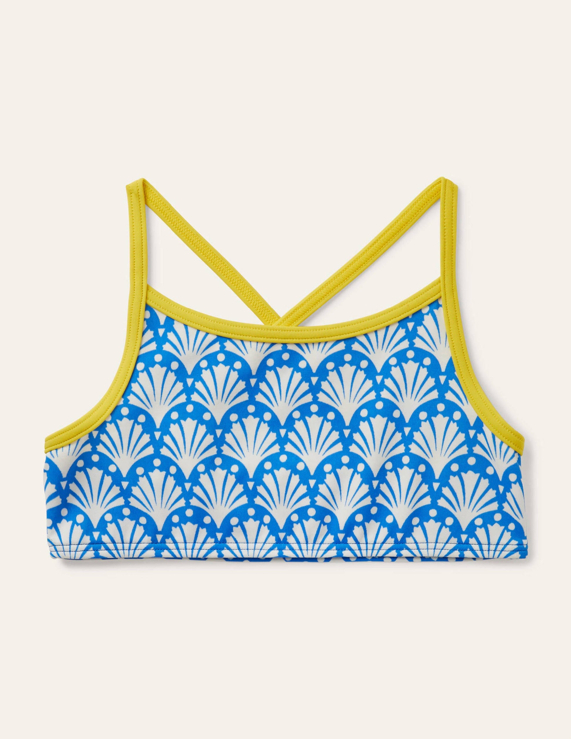 Patterned Bikini Top-Pool Blue Geo Coral-1
