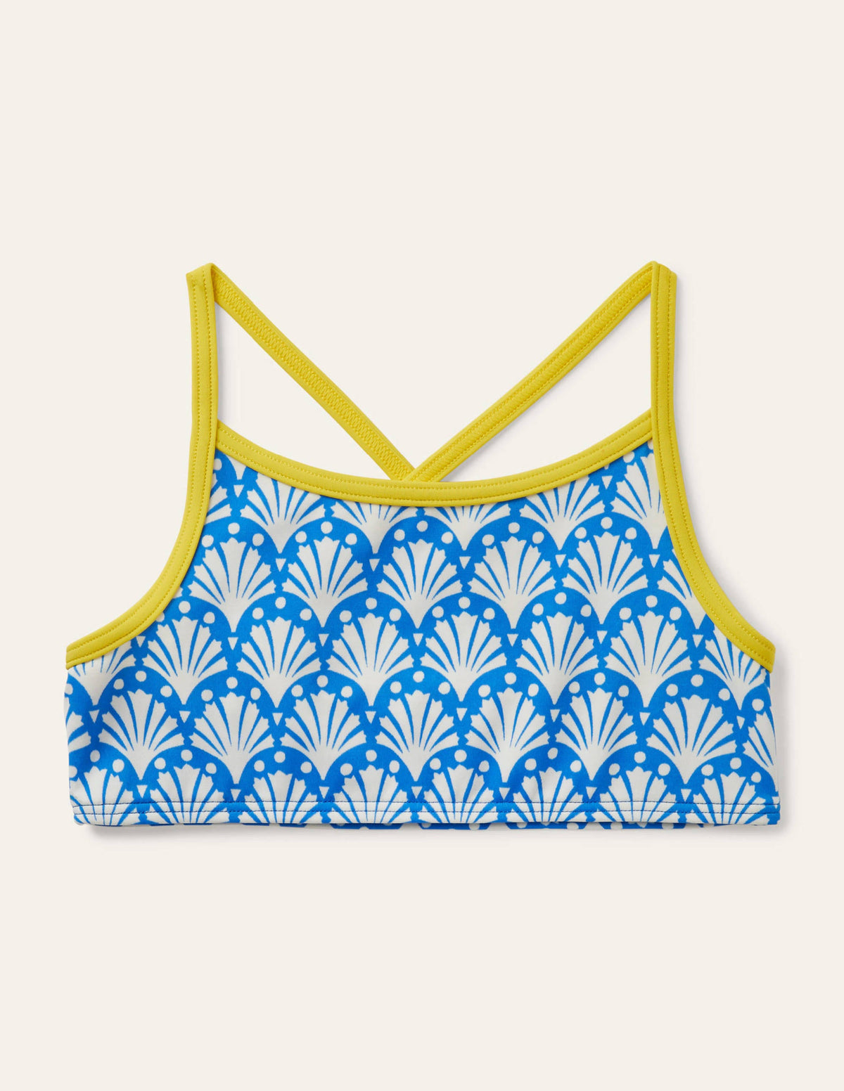 Patterned Bikini Top-Pool Blue Geo Coral - Image 1