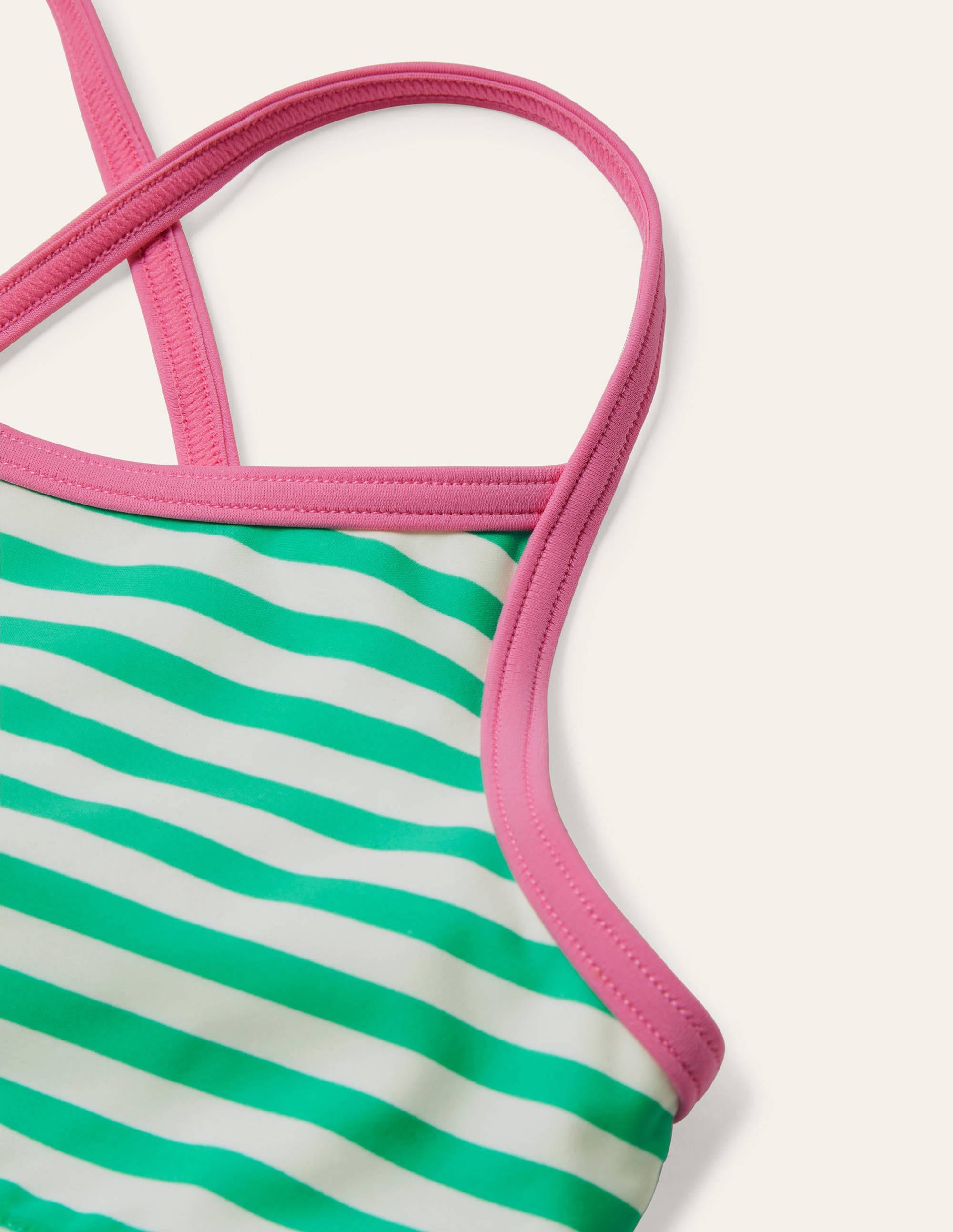 Patterned Bikini Top-Light Green/ Ivory - Image 3