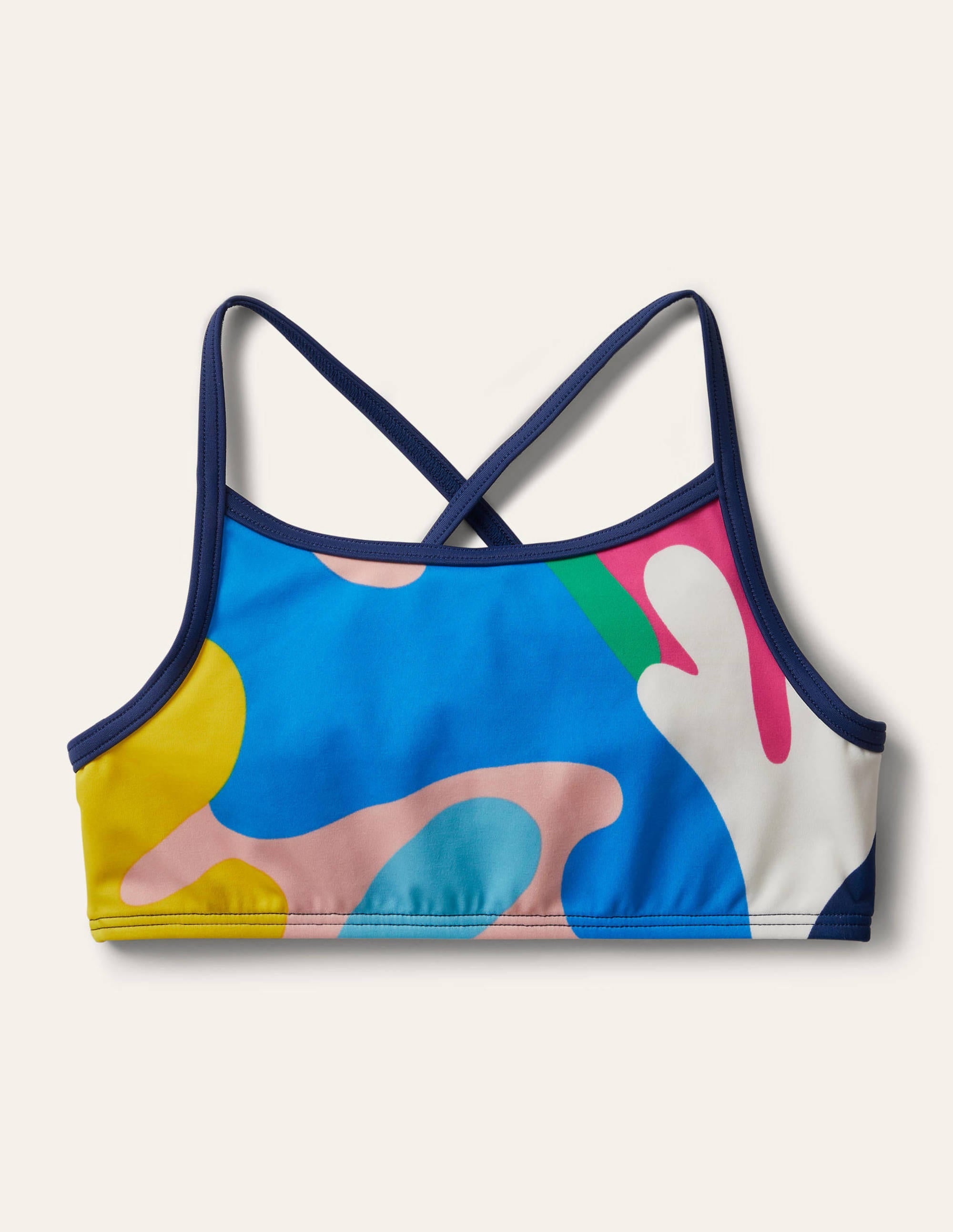 Patterned Bikini Top-Multi Coral Camo - Image 1