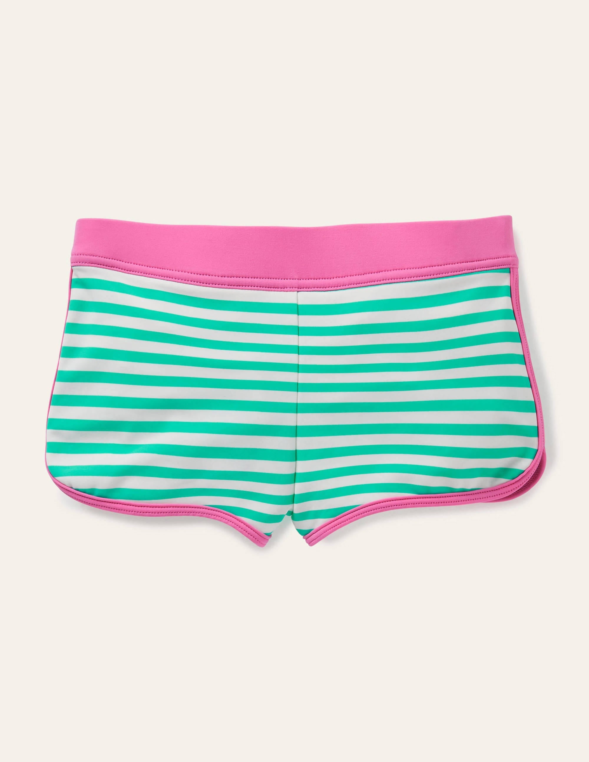 Patterned Swim Shorts-Light Green/ Ivory - Image 2