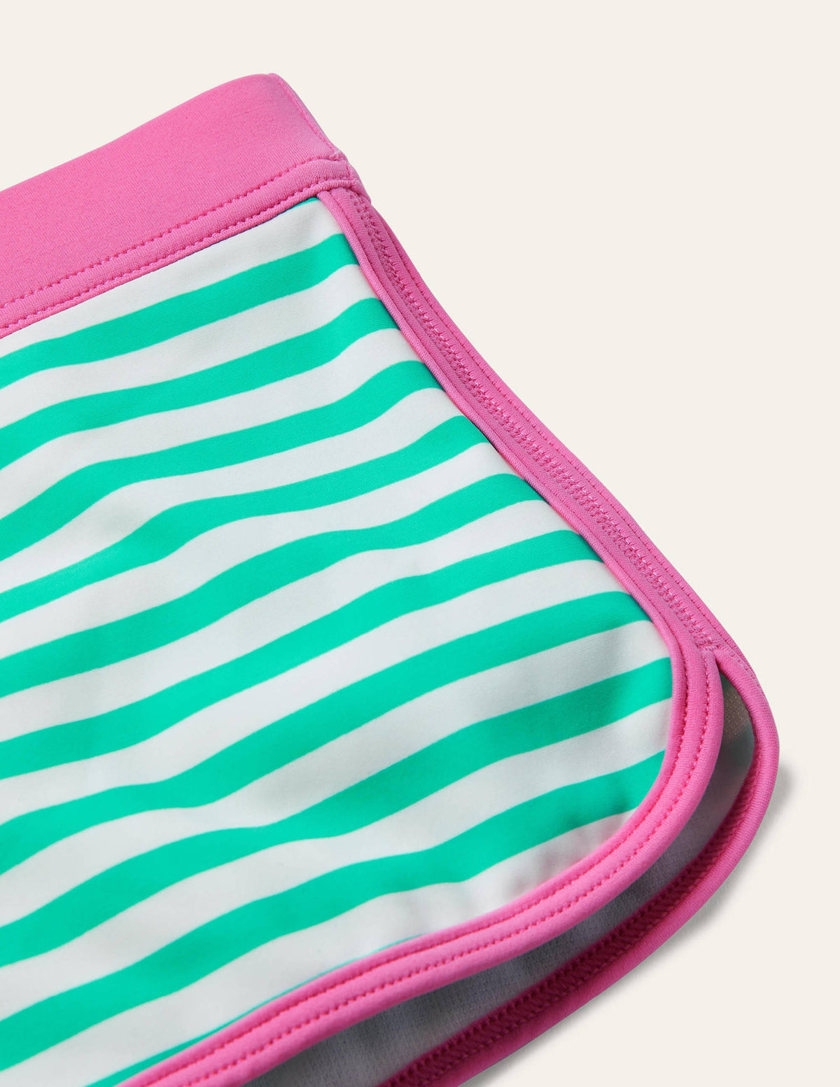 Patterned Swim Shorts-Light Green/ Ivory-3